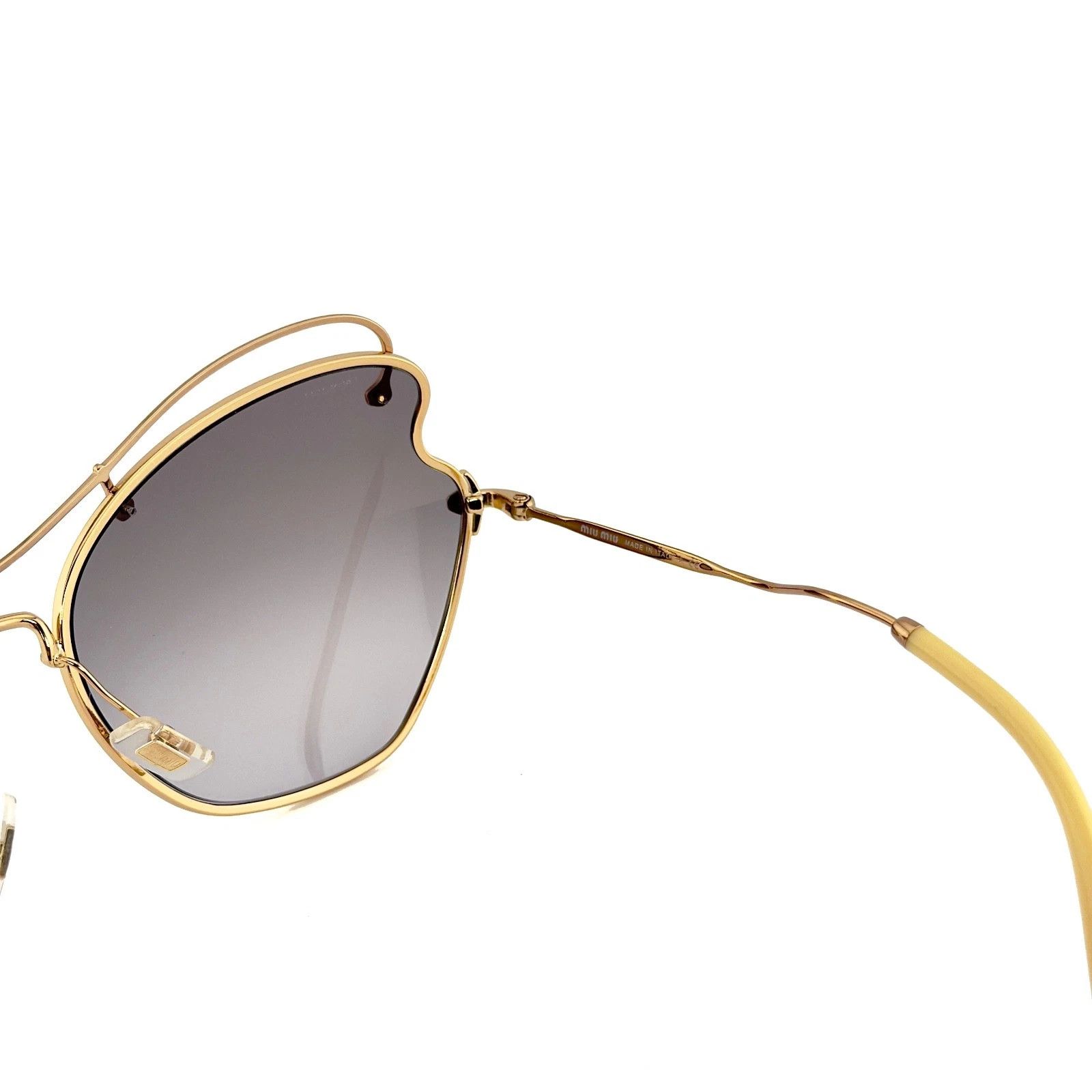 Miu Miu MIU MIU MU56RS SCENIQUE Oversized 56R Grey Yellow Sunglasses Size ONE SIZE - 7 Thumbnail