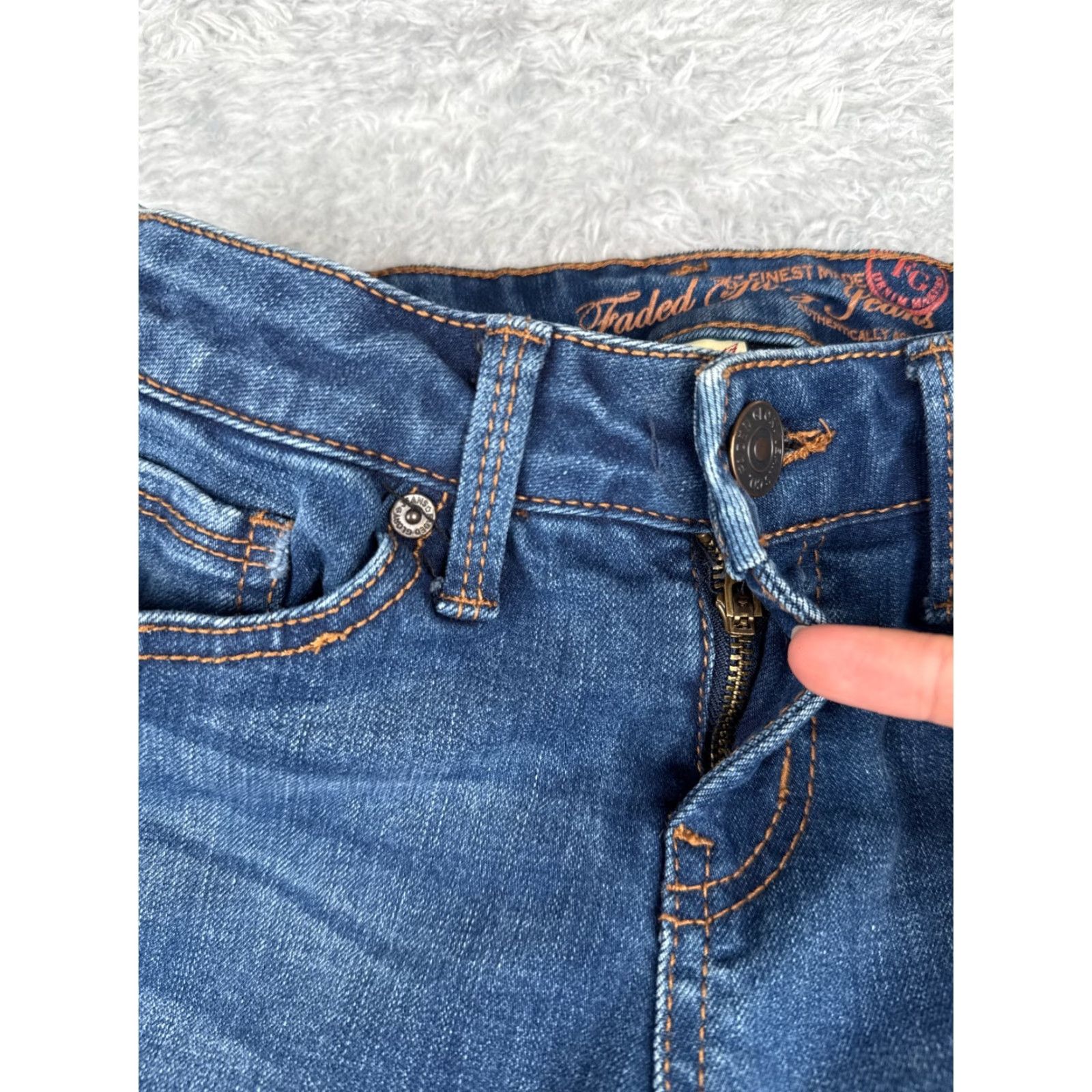 Faded Glory Faded Glory Jeans Womens 6 Denim Bootcut Low Rise 26x30 Blue Cotton Blend Stretch Regular 5-Pocket Mens Womens Girls Size 28" / US 6 / IT 42 - 5 Thumbnail