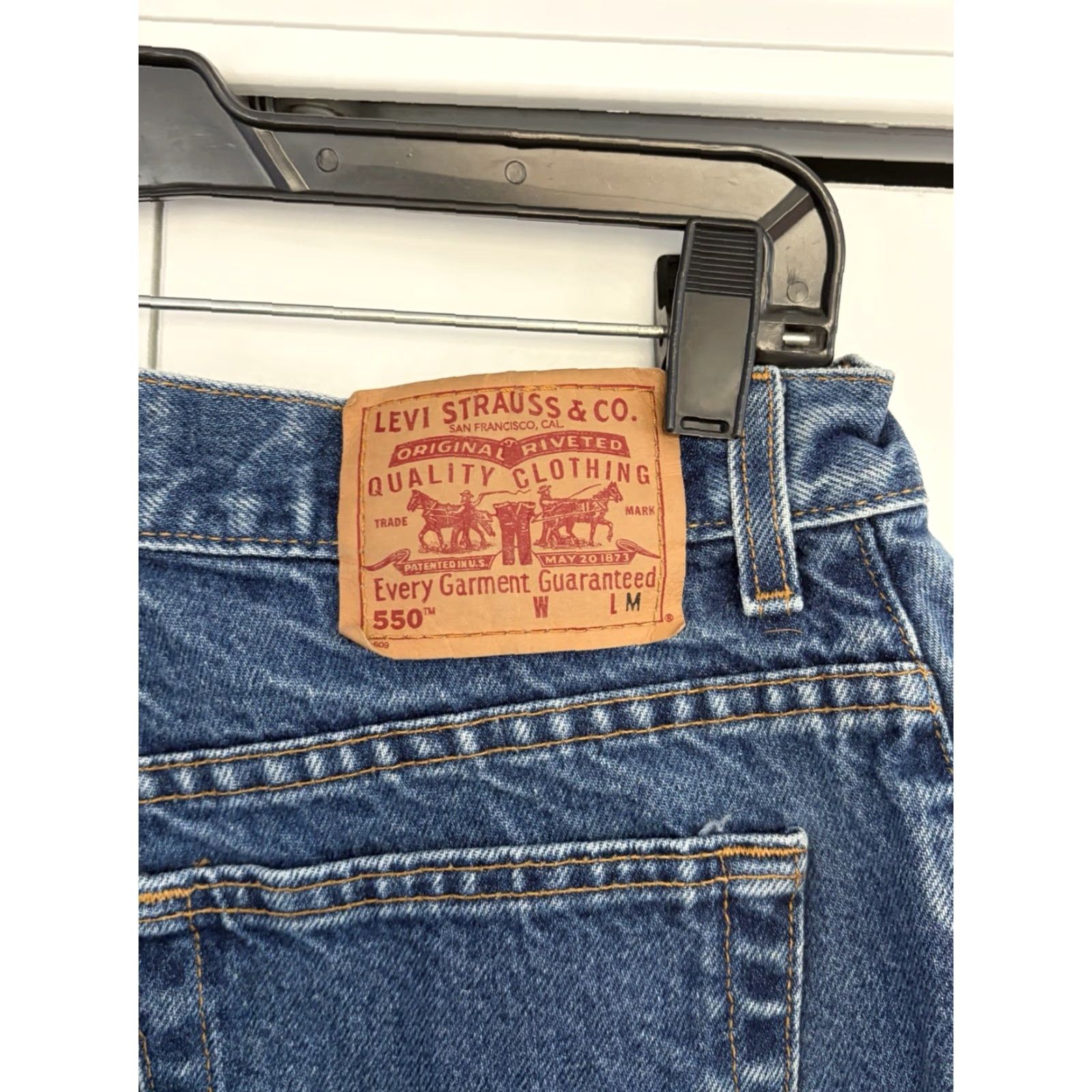 Levi's VINTAGE Levi's 550 Jeans Womens High Rise Relaxed Tapered Denim 14 Blue Size 36" / US 14 / IT 50 - 6 Thumbnail