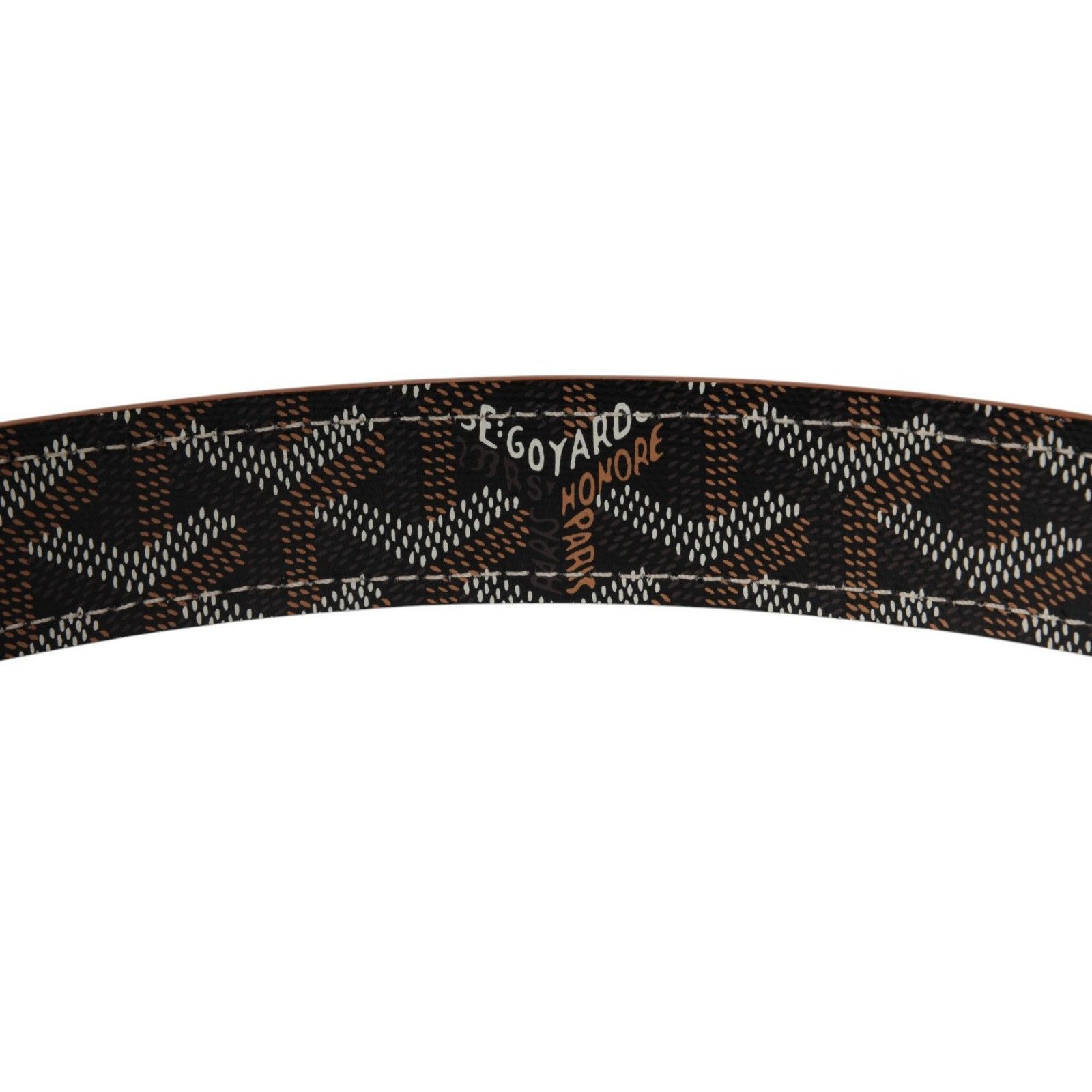 Goyard Fregate Belt 95 33 34 Black Brown Leather Goyardine - 02611 Size 34 - 16 Thumbnail