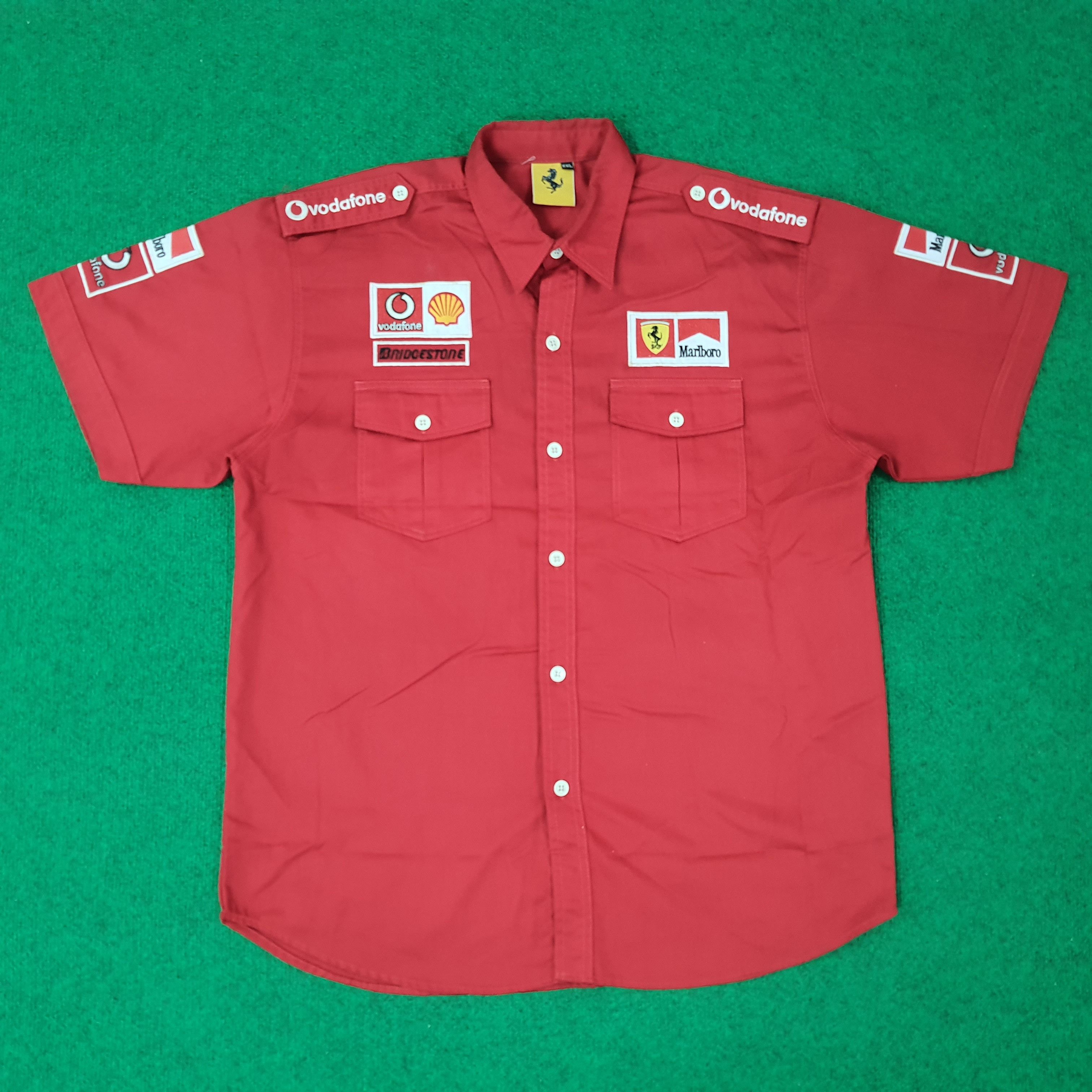 Ferrari Vintage Ferrari Racing Motorsports Button Up Shirt C259N13 Size US L / EU 52-54 / 3 - 3 Thumbnail