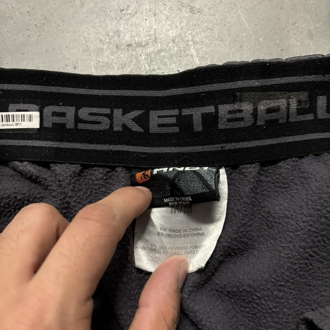 Japanese Brand × Vintage Crazy Vintage Y2K/2000s Grey Skater Athletic Drill Cargo Sweatpants! Size US 34 / EU 50 - 7 Thumbnail