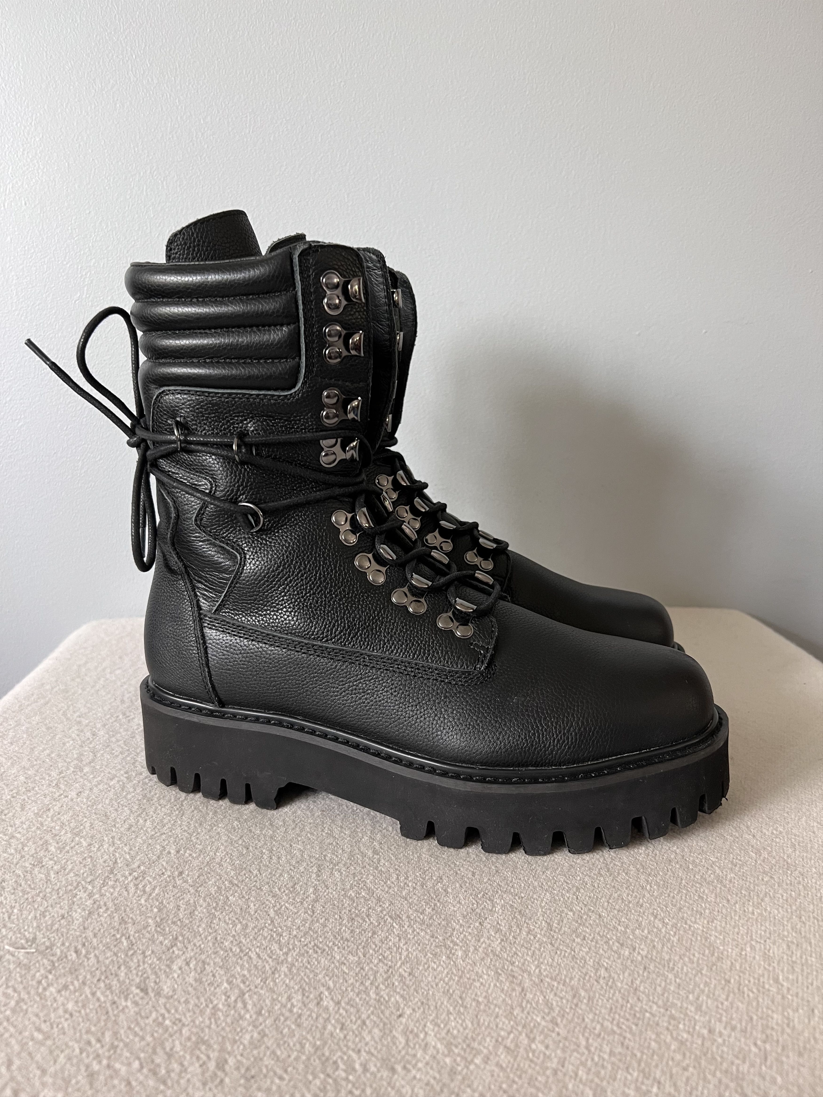 Who Decides War Who Decides War Leather Field Boots in Black Size US 9 / EU 42 - 1 Thumbnail