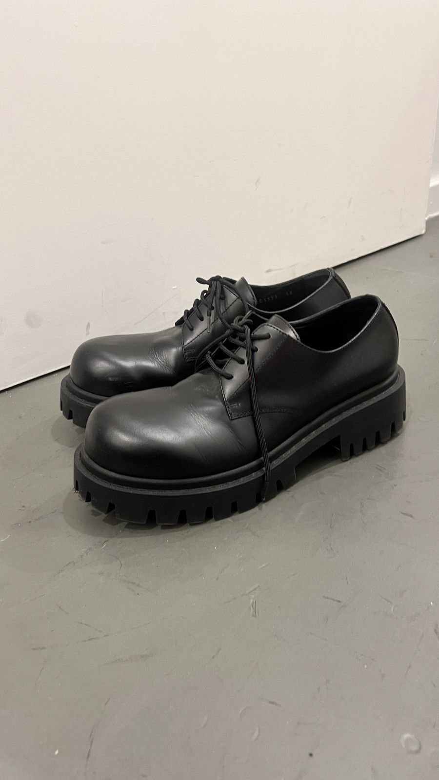 超人気新品 BALENCIAGA WORK 42 DERBY ドレス/ビジネス - www 