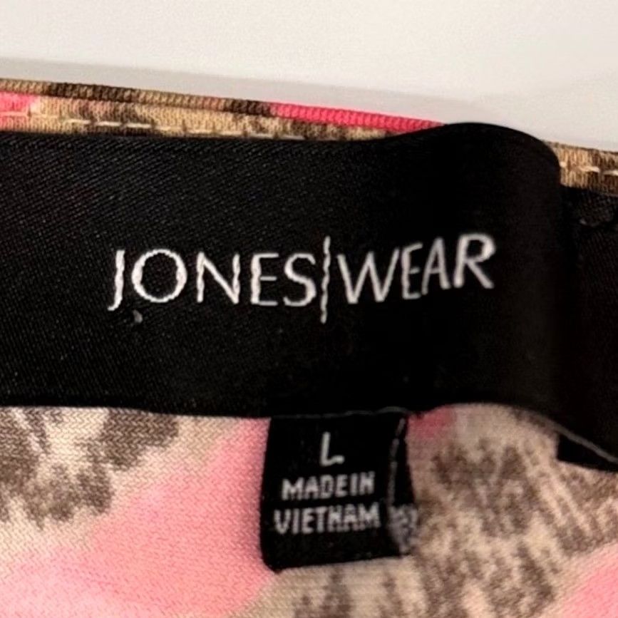 Vintage VINTAGE Jones Wear Blouse Womens L EUC Pink Tan Animal Print Cowl Neck Mob Wife Y2K Animalier Size L / US 10 / IT 46 - 6 Thumbnail
