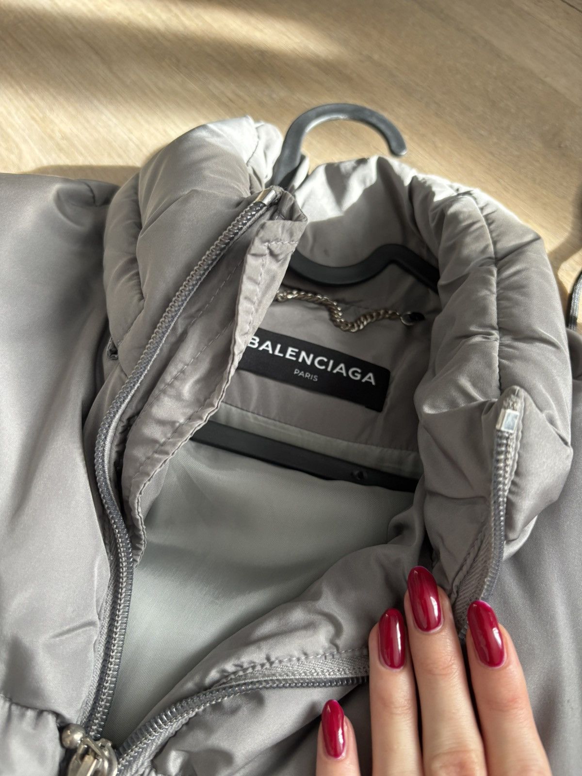 Balenciaga Grey Silver Balenciaga C-Shape Puffer 48 Size US M / EU 48-50 / 2 - 8 Thumbnail