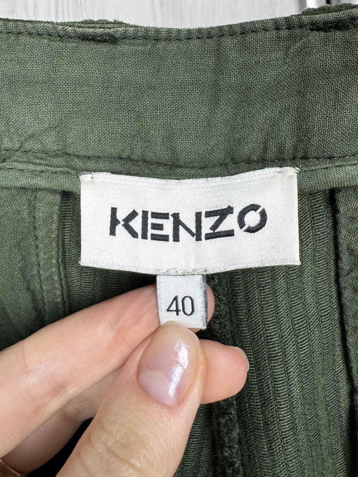 Kenzo Kenzo Khaki Flared Corduroy Wide Trousers Pants size 40 Size 28" / US 6 / IT 42 - 10 Thumbnail