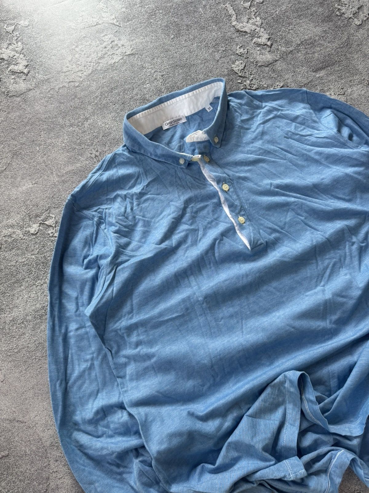 Designer × Gran Sasso Gran Sasso 56 shirt button up polo long sleeve jumper Size US XL / EU 56 / 4 - 2 Thumbnail