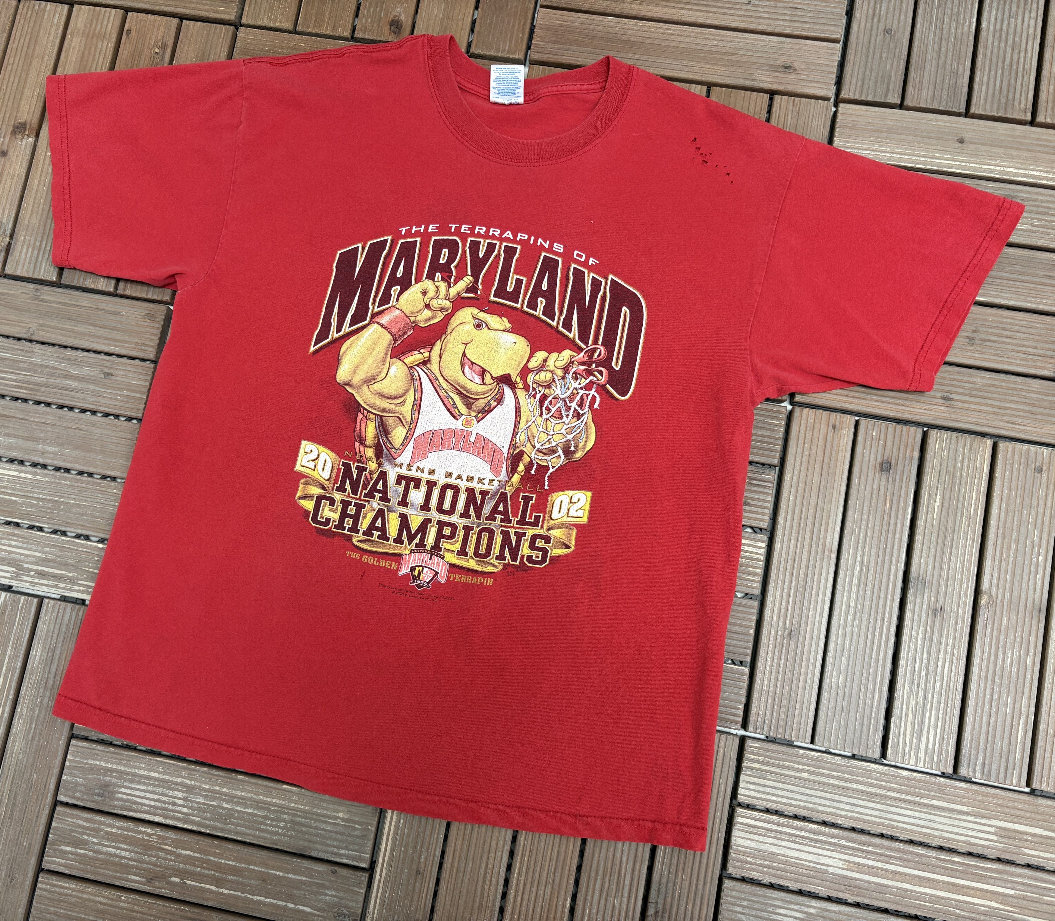 Vintage Maryland Terrapins National Champions 2002 Vintage T-Shirt Size US XL / EU 56 / 4 - 3 Thumbnail