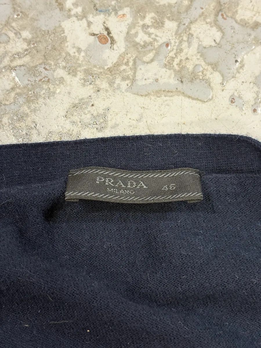 Designer × Prada × Vintage Prada Navy Minimalist Cardigan Sweater Size US S / EU 44-46 / 1 - 8 Thumbnail