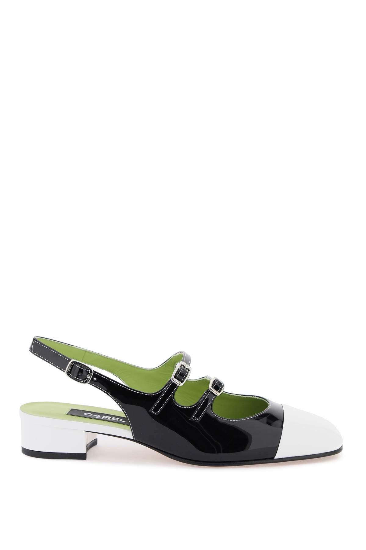 image of Carel Paris Carel Abricot Mary Jane Shoes in Noir Blanc, Women's (Size 11)