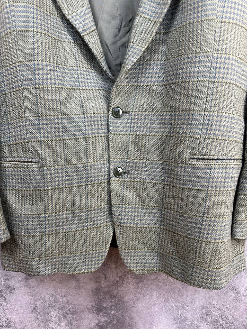 Giorgio Armani Giorgio Armani Le Collezioni Wool Plaid Tailored Blazer Size 54R - 7 Thumbnail