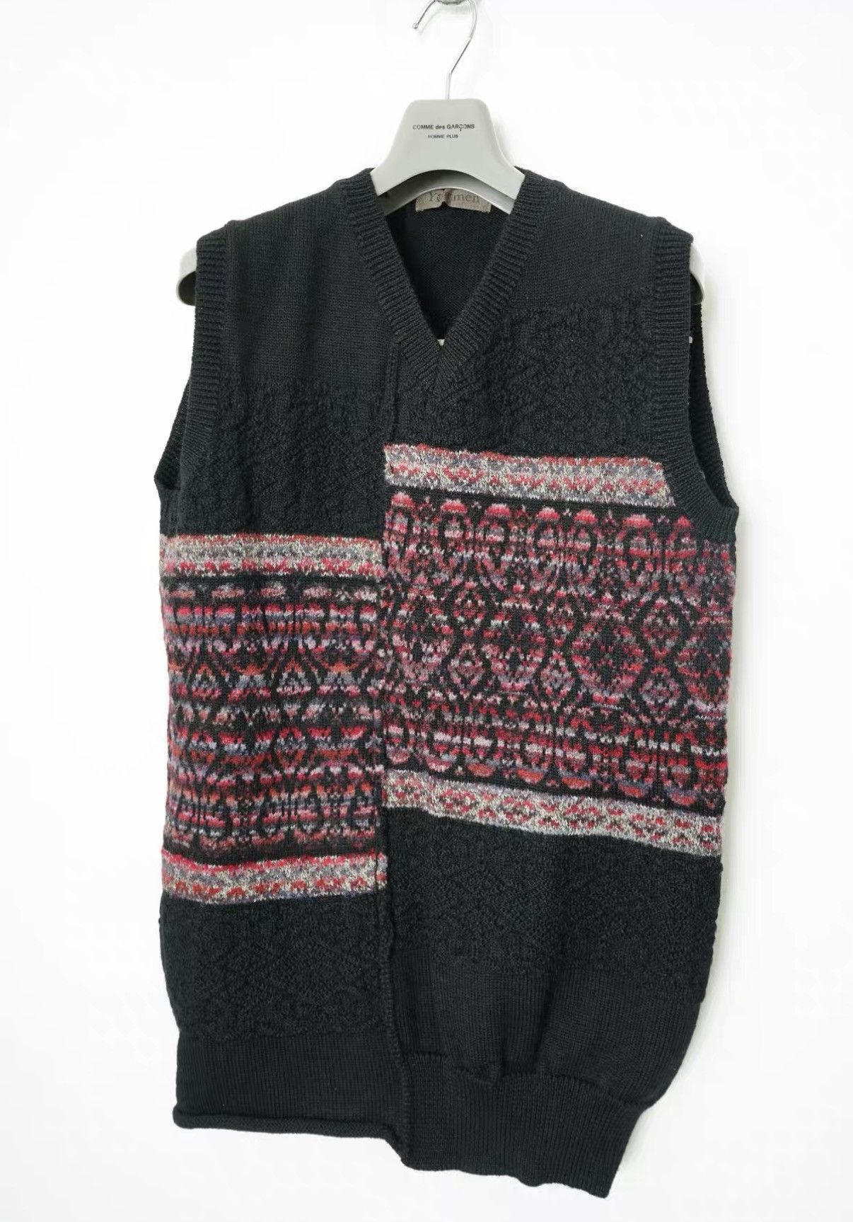 Yohji Yamamoto Yohji Yamamoto Vintage Knit Mismatched Panel Vest Size US L / EU 52-54 / 3 - 2 Thumbnail