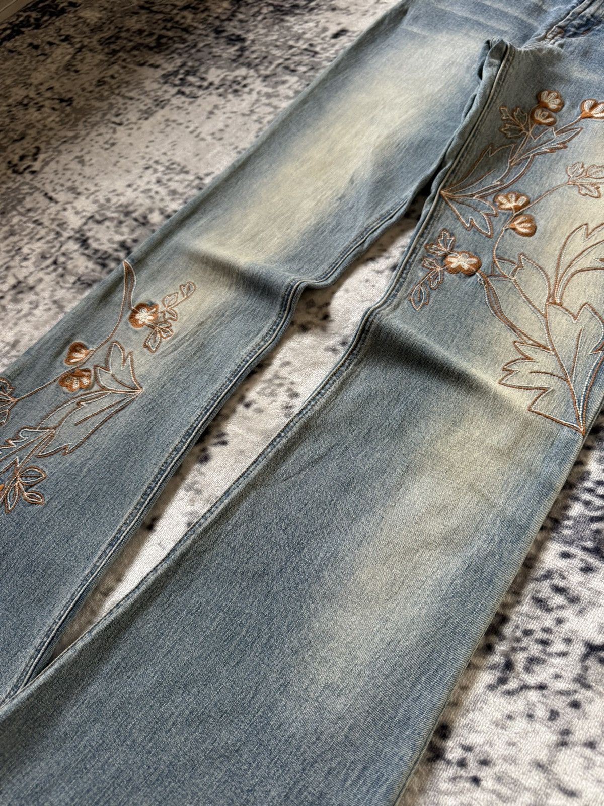 Japanese Brand Tornado Mart Embroidery Tribal Style Flare Japanese Denim Size 27" / US 4 / IT 40 - 8 Thumbnail