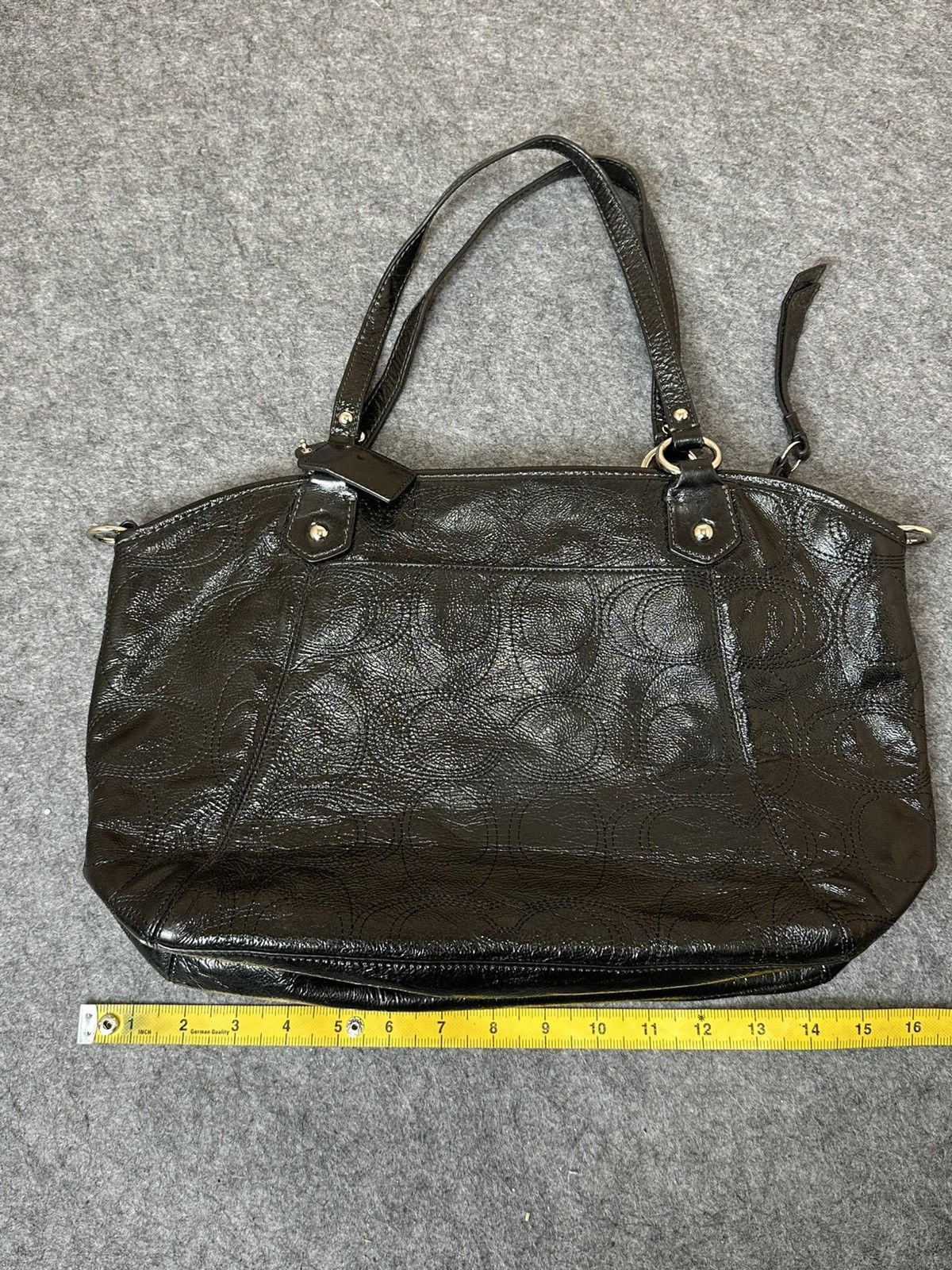 Coach Coach patent leather stitched 2WAY shoulder bag. Size ONE SIZE - 23 Thumbnail