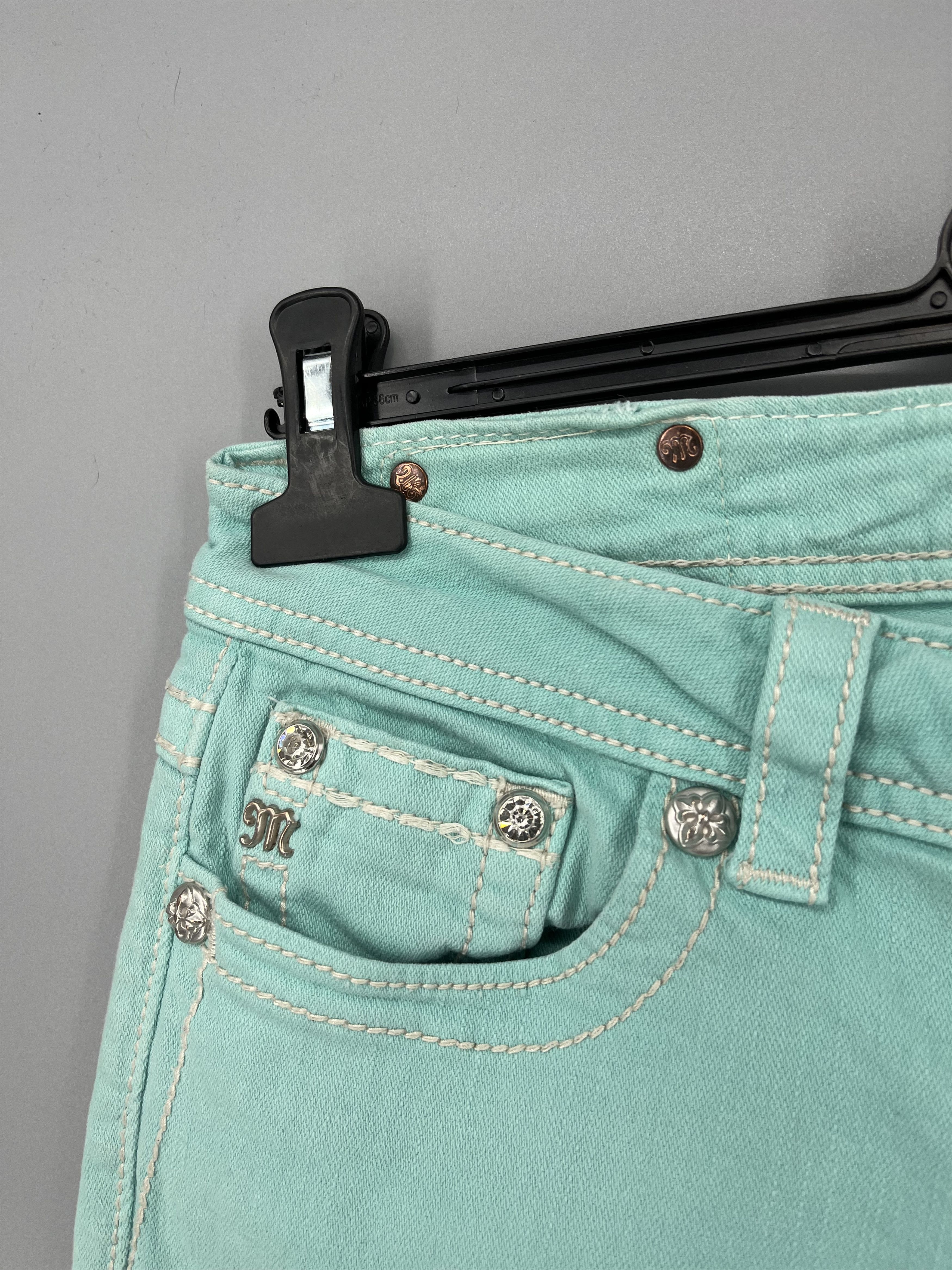 Japanese Brand Miss Me Easy cropped Jeans Women's Size 30 Blue Denim Size 30" / US 8 / IT 44 - 7 Thumbnail