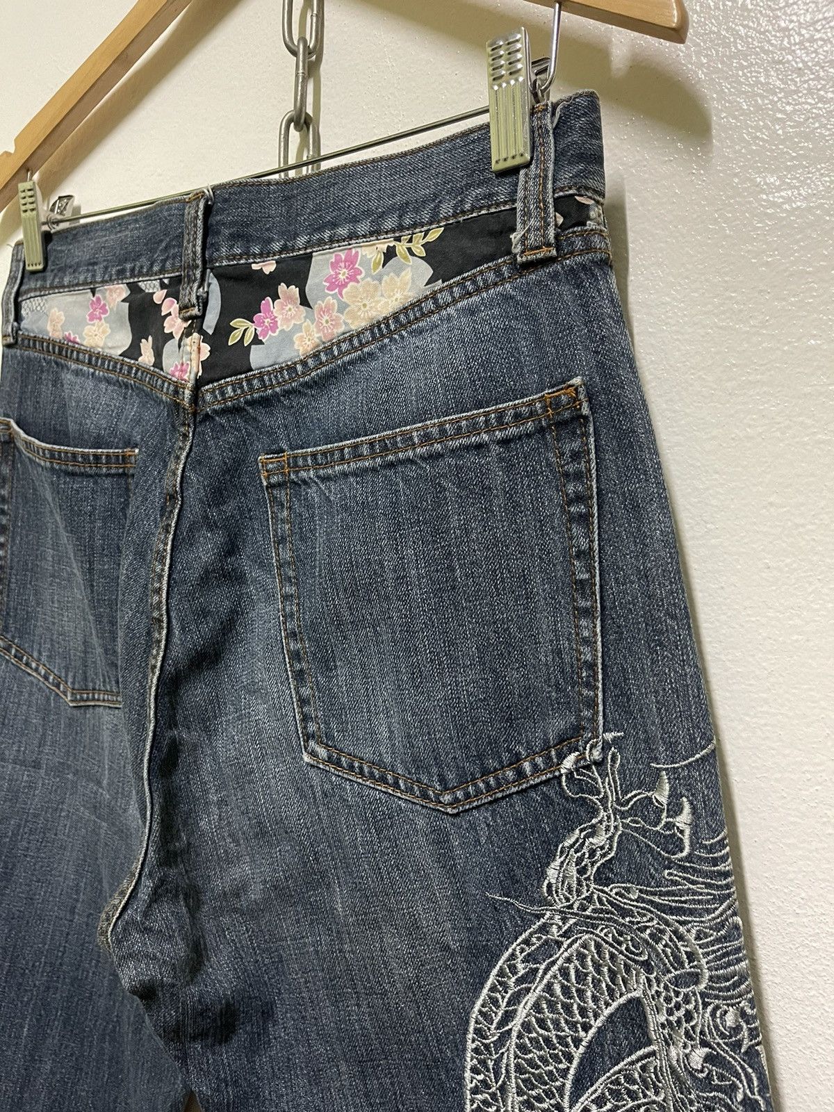 Japanese Brand × Vintage Dragon Motive Embroidery Jeans Size US 30 / EU 46 - 13 Thumbnail
