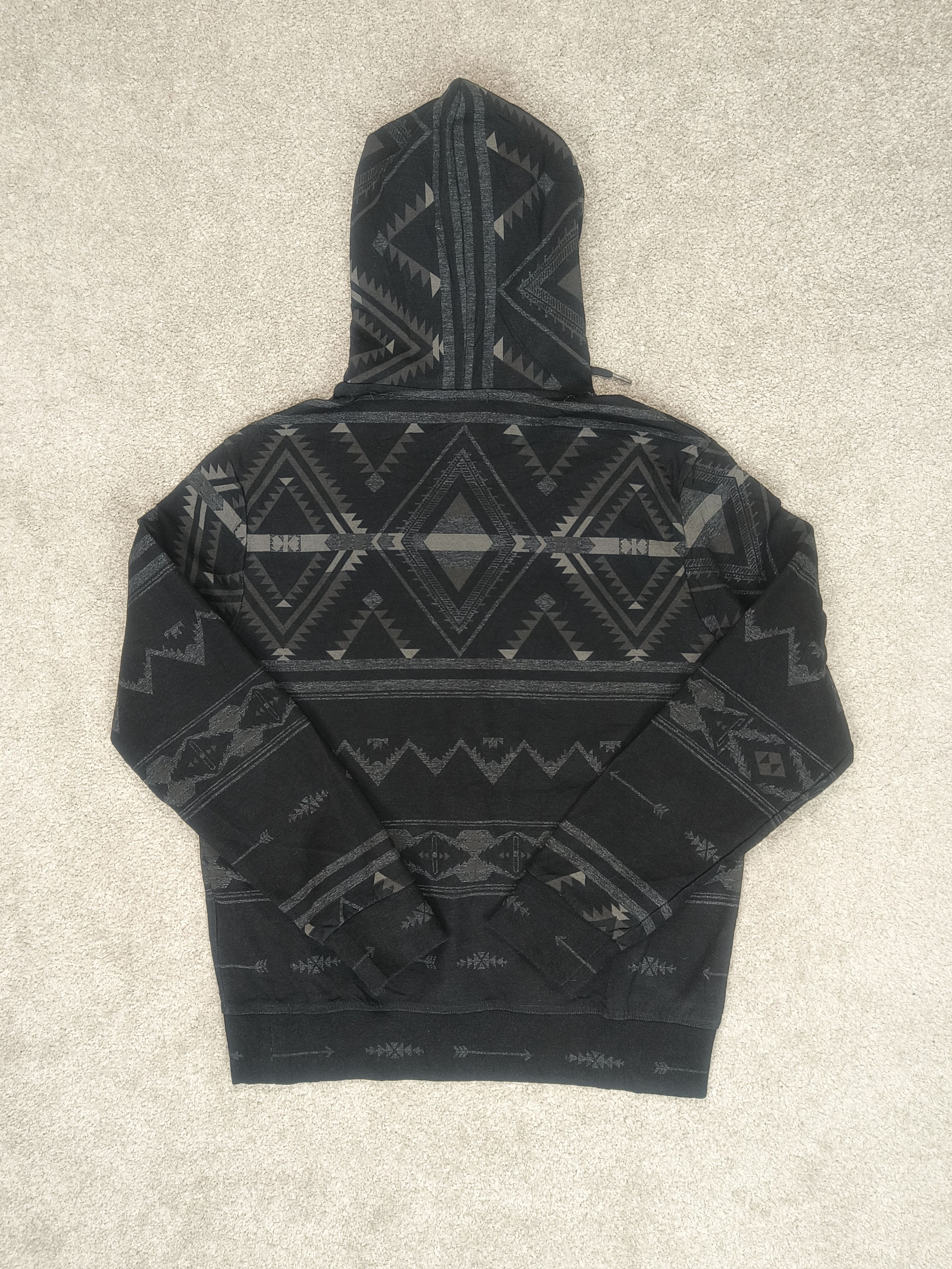 Polo Ralph Lauren PRL Aztec Print Black Geometric Native Pattern Pull Hoodie Size M / US 6-8 / IT 42-44 - 5 Thumbnail