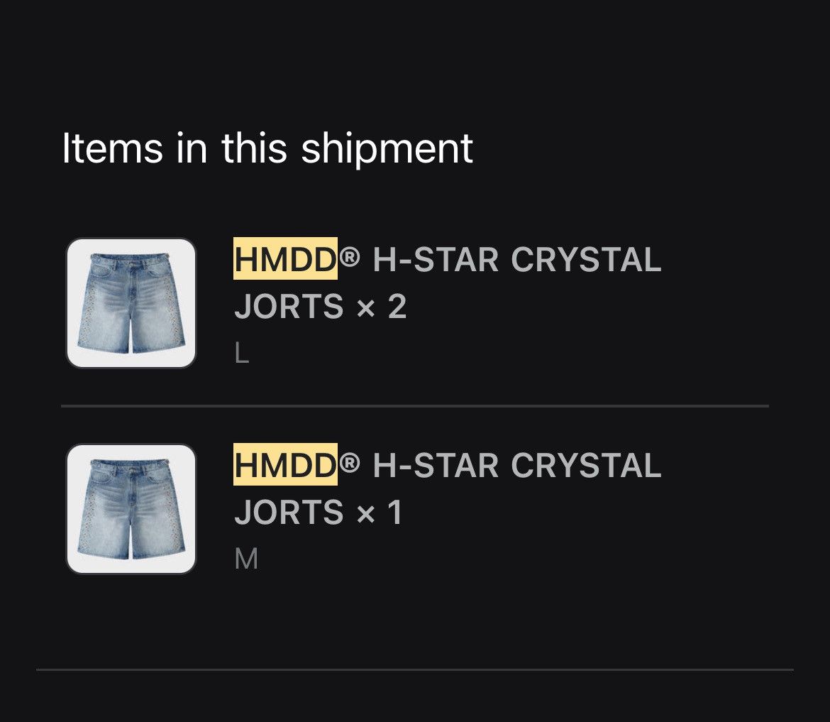 HMDD HMDD H-STAR CRYSTAL JORTS Size Large Size US 36 / EU 52 - 11 Thumbnail