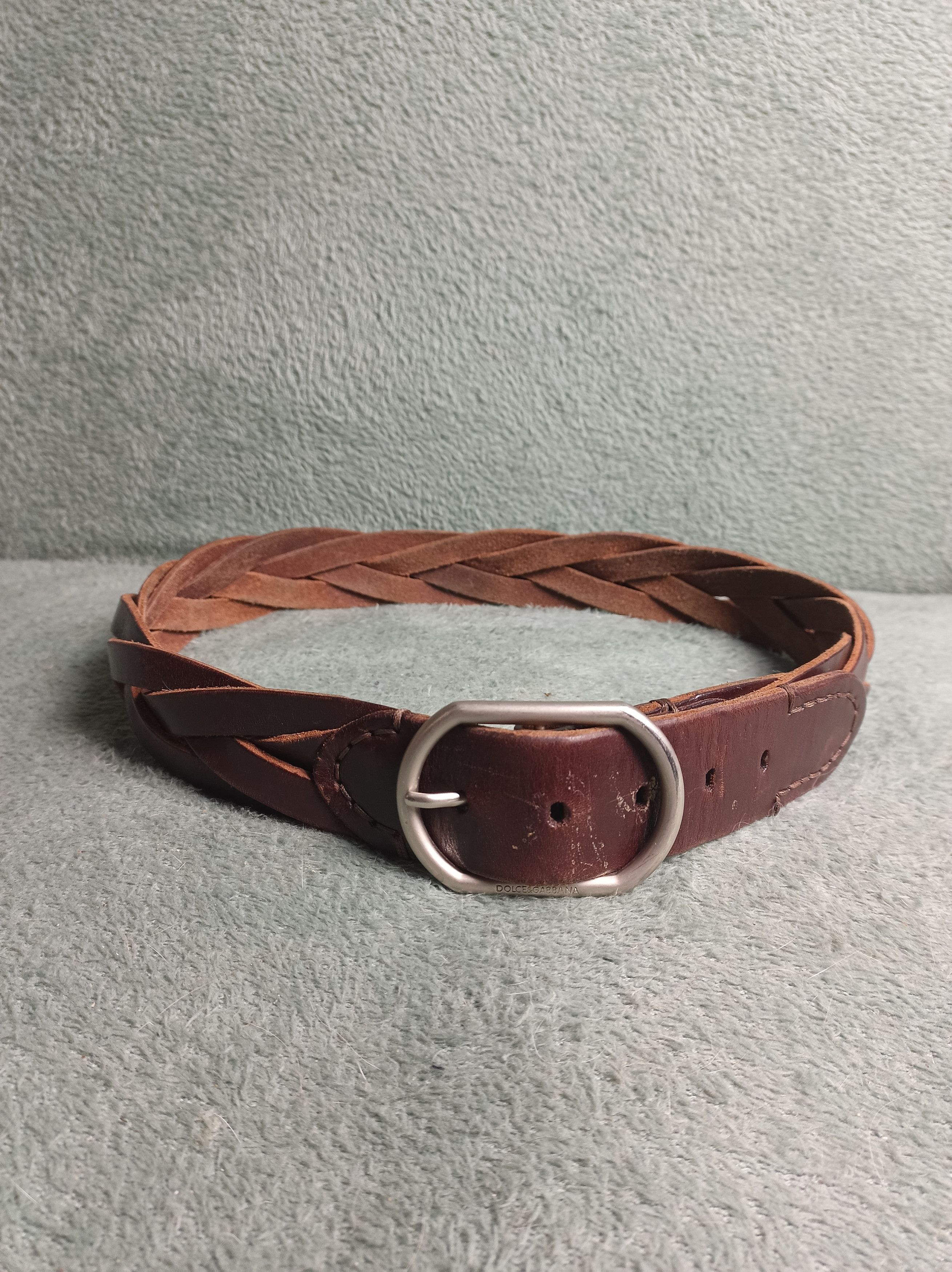 Dolce & Gabbana Dolce & Gabbana Leather Woven Wide Belt Size 90/46 Size ONE SIZE - 6 Thumbnail