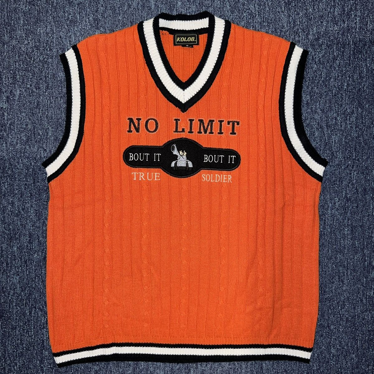 Other Vintage 90s NO LIMIT Records Knit Vest Size US XL / EU 56 / 4 - 1 Thumbnail