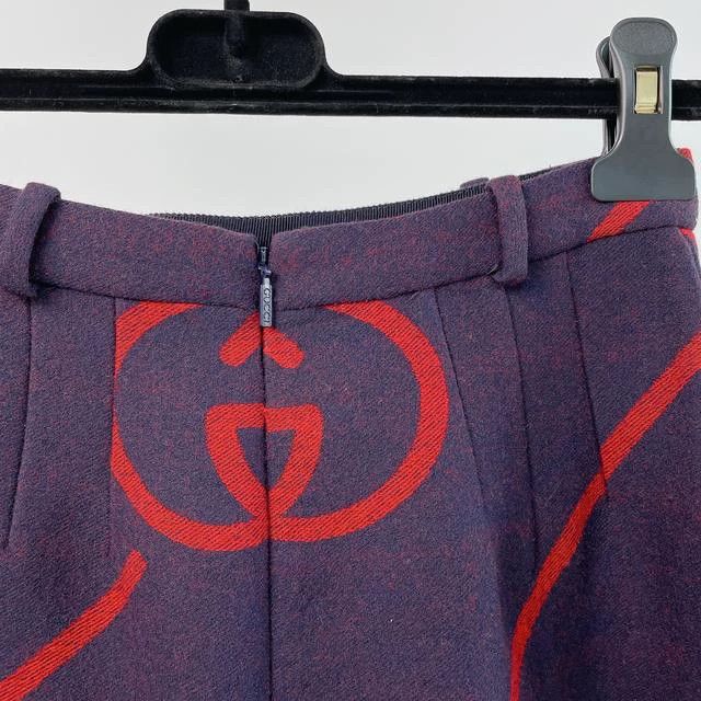 Gucci Gucci Purple wool logo skirt Size 25" / US 0 / IT 36 - 5 Thumbnail