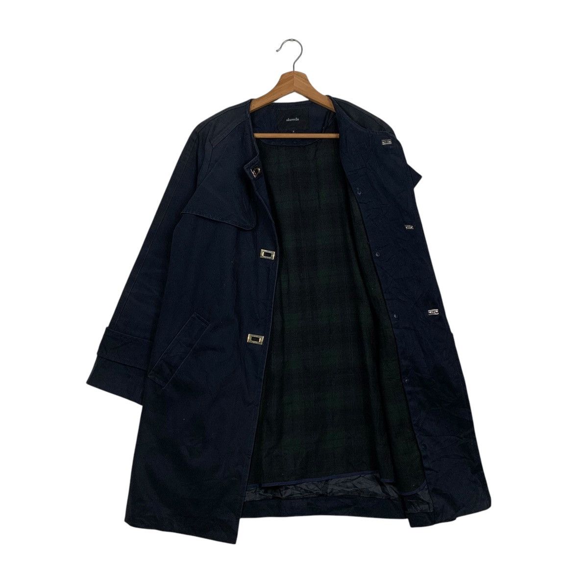 Japanese Brand ALLUREVILLE Made in Japan Poly Rayon Overcoat #1650-C73 Size US S / EU 44-46 / 1 - 10 Thumbnail