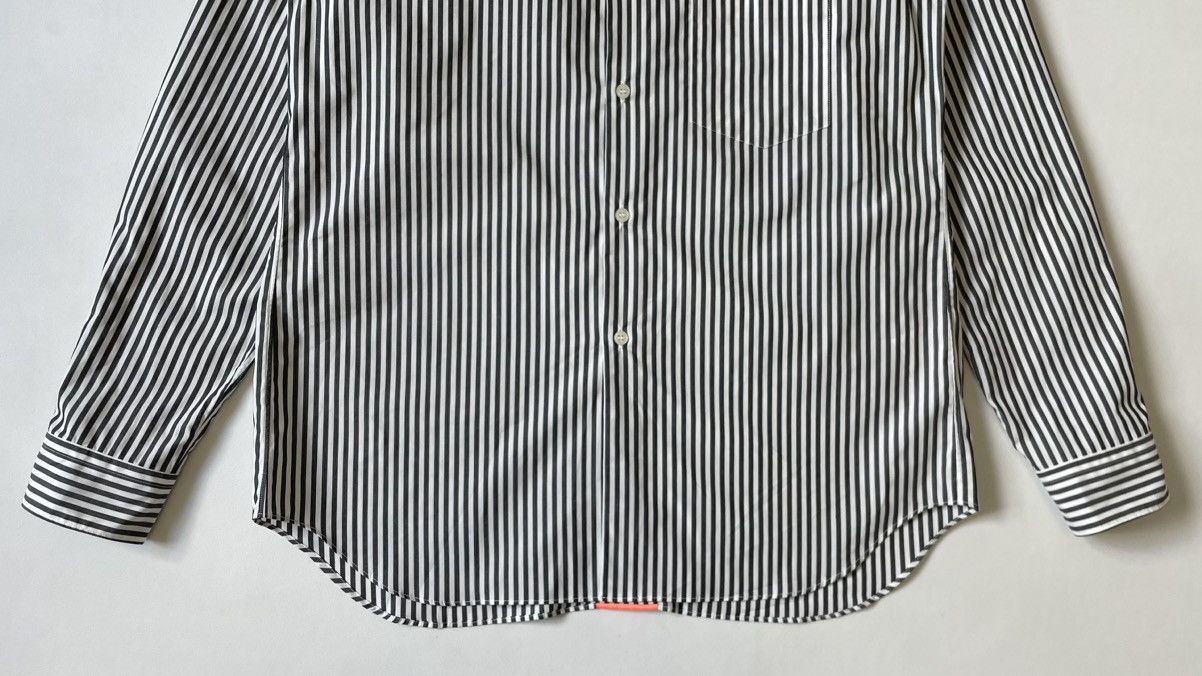 Comme des Garcons White/Black Striped Shirt With Neon Stripe Size US M / EU 48-50 / 2 - 7 Thumbnail