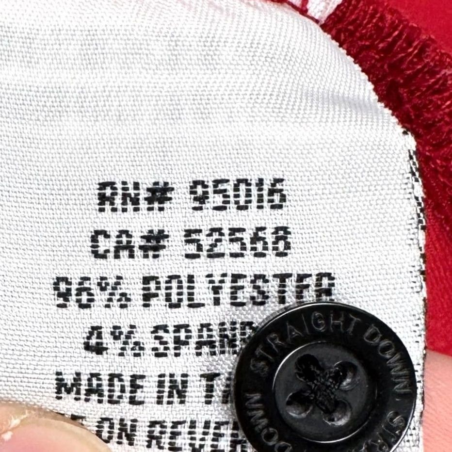 Vintage Straight Down Polo Shirt Mens Large Red Short Sleeve Golf Rugby Athletic Breathable Collared Commoditize? Size US L / EU 52-54 / 3 - 5 Thumbnail