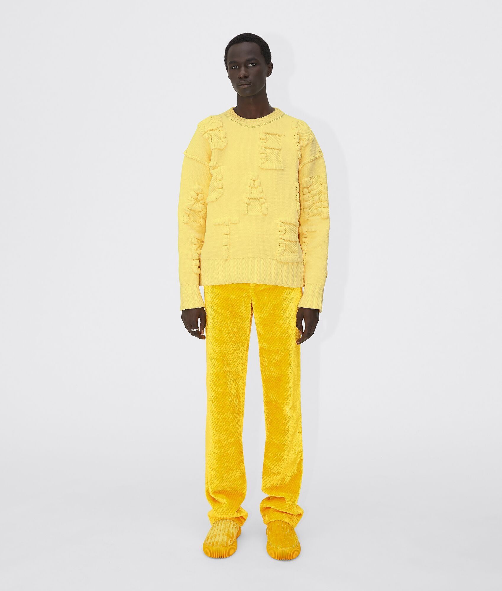 Bottega Veneta o1w1db10325 Pant in Yellow Size US 32 / EU 48 - 1 Thumbnail