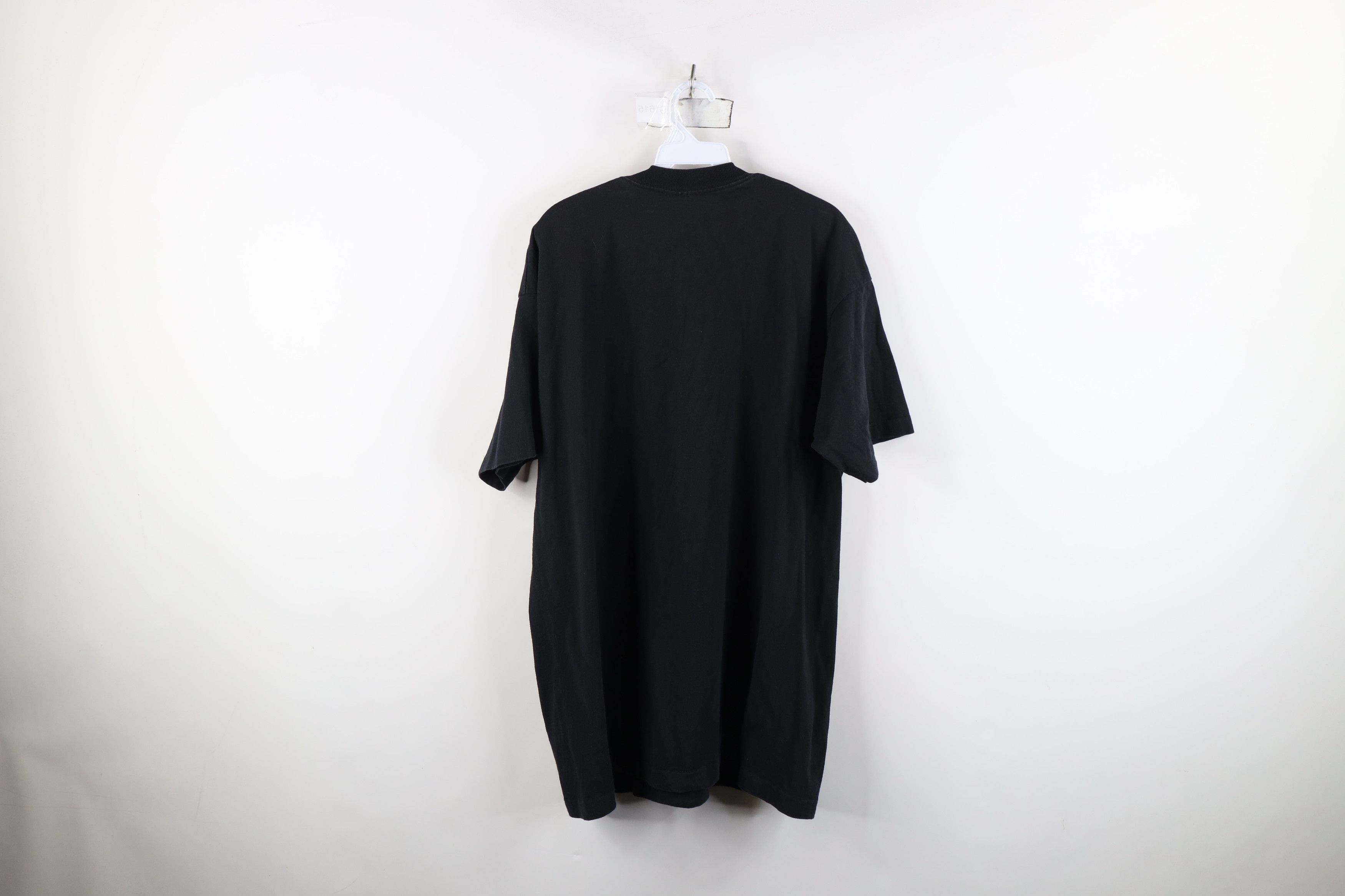Vintage Vintage 90s Streetwear Blank Heavy Cotton T-Shirt Black USA Size US XXL / EU 58 / 5 - 11 Thumbnail