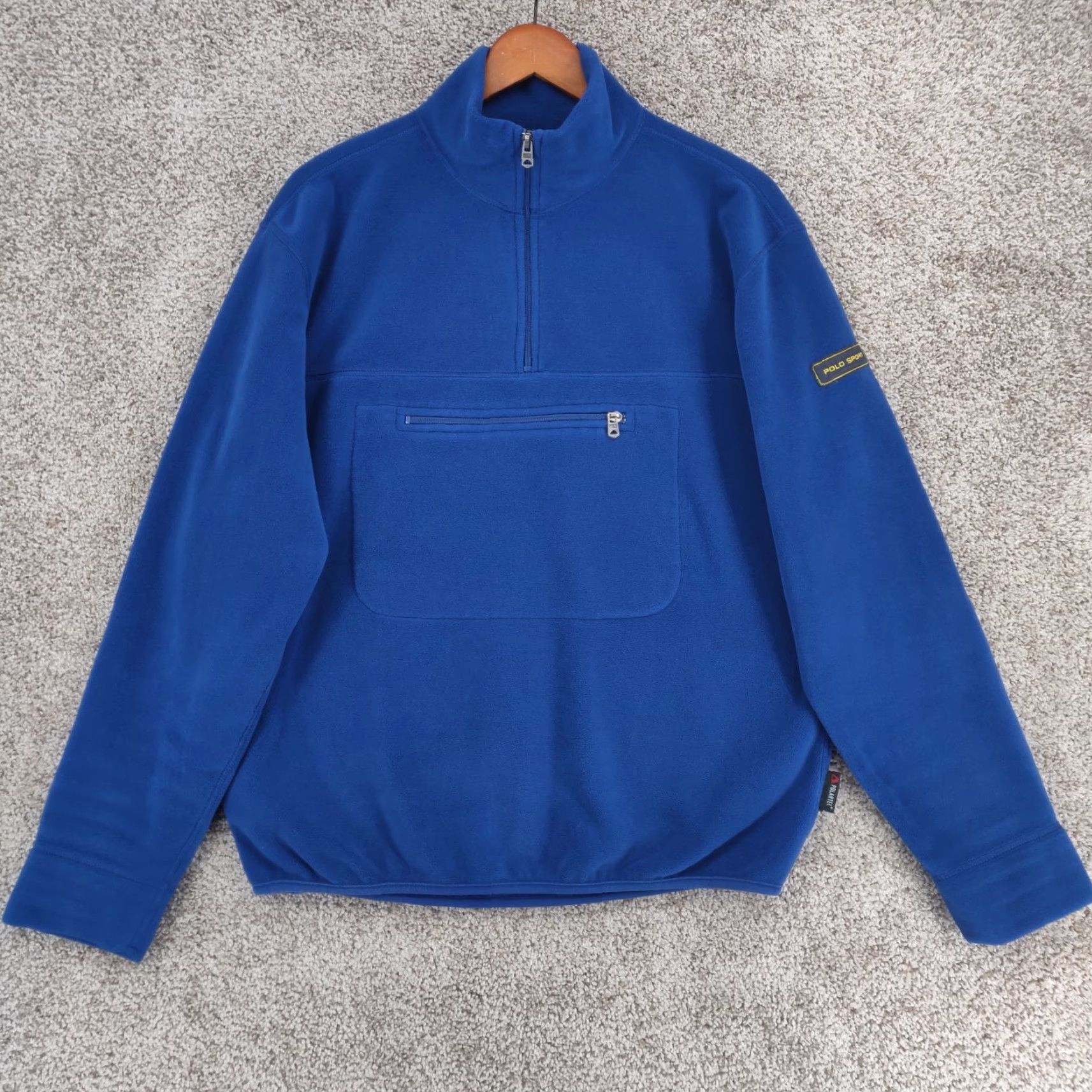 Polo Ralph Lauren VINTAGE Polo Ralph Lauren Fleece Pullover Mens Medium 1/4 Zip Polartec Thermal Pro Blue Polo Ralph Lauren Sweatshirt 90s Mens Size US M / EU 48-50 / 2 - 2 Thumbnail