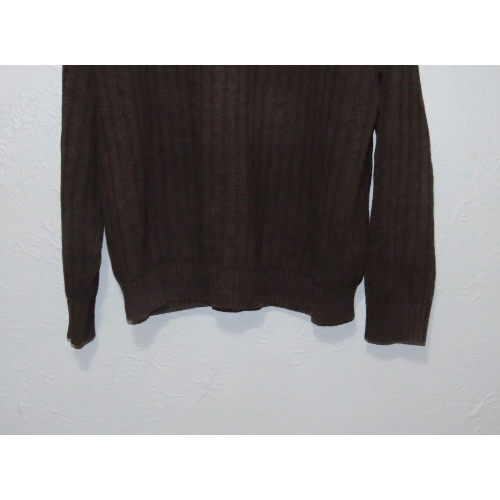 Lands' End Lands' End V-Neck Pullover Sweater Men XL Black Chunky Knit Knit Long Sleeve Casual 90s Retro Size US XL / EU 56 / 4 - 2 Thumbnail