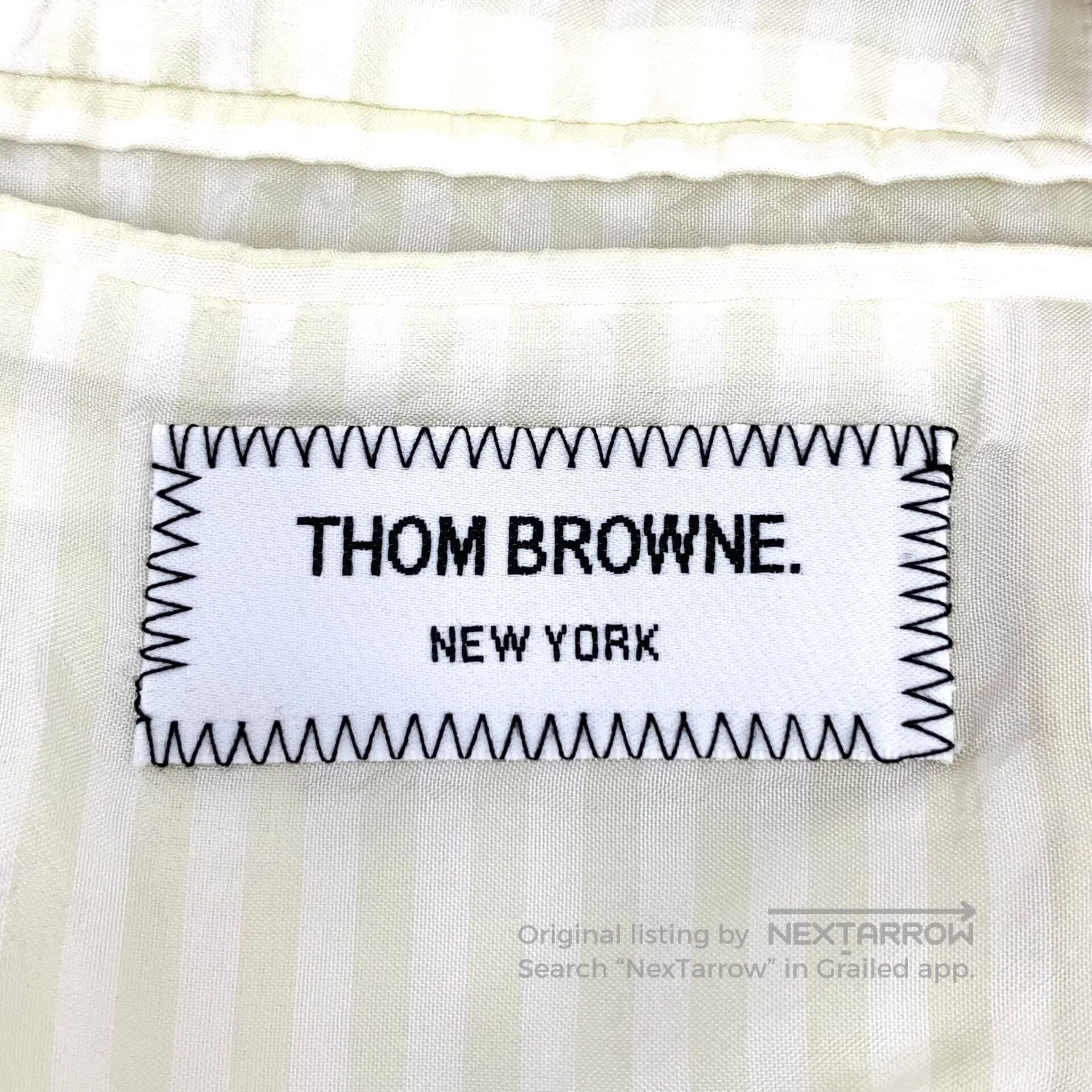 Thom Browne Thom Browne Khaki striped sleeve label hooded long sleeve Size XS / US 0-2 / IT 36-38 - 6 Thumbnail