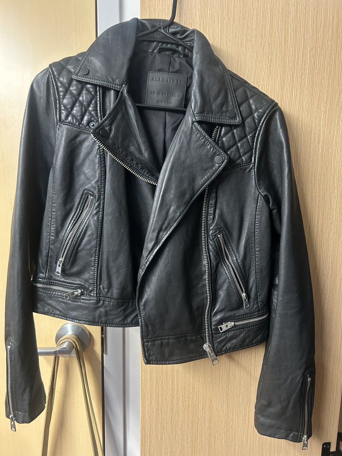 Allsaints All saints cropped biker jacket Size M / US 6-8 / IT 42-44 - 1 Thumbnail