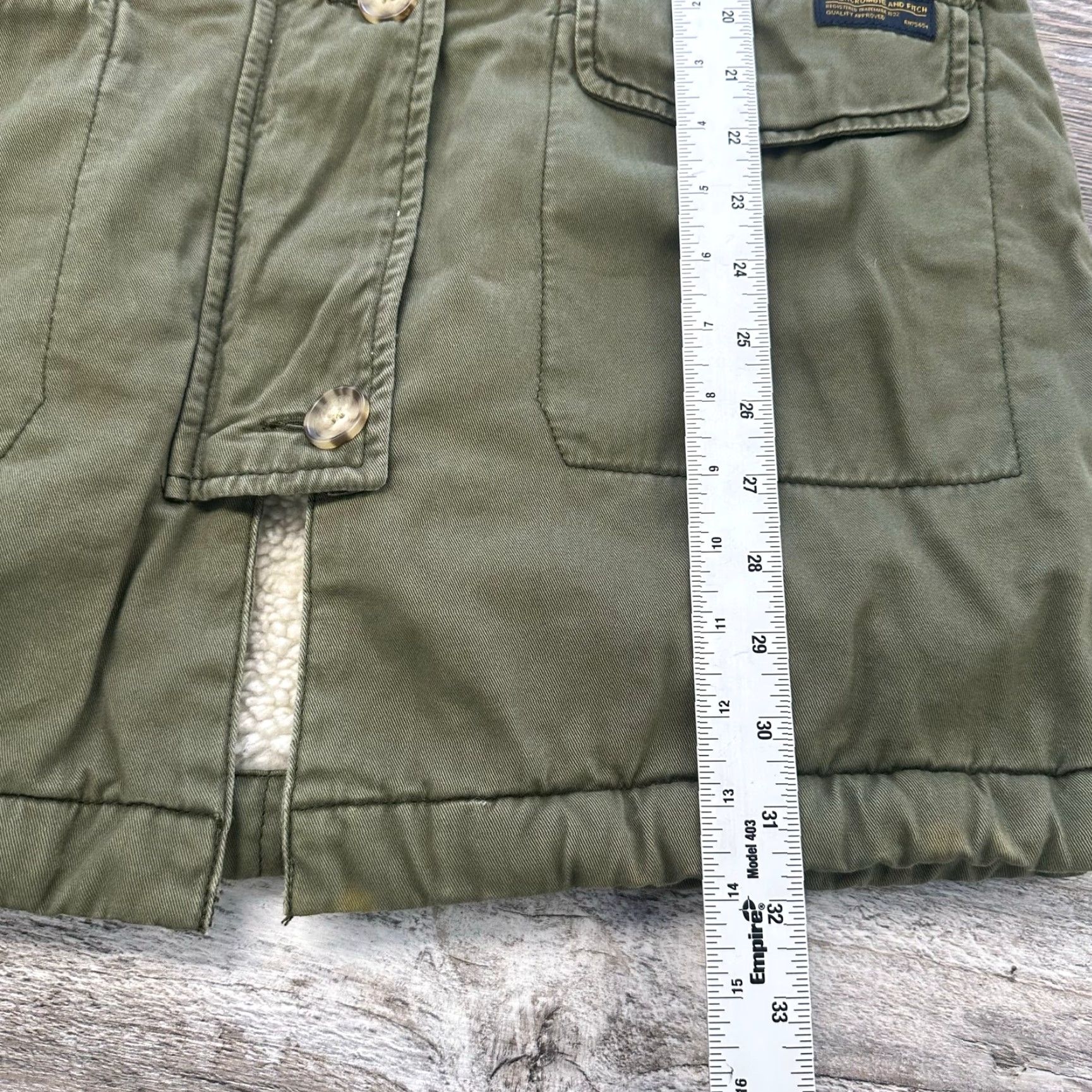 Abercrombie & Fitch VINTAGE Abercrombie & Fitch Green Womens S Sherpa Lined Military Parka Jacket Size S / US 4 / IT 40 - 7 Thumbnail