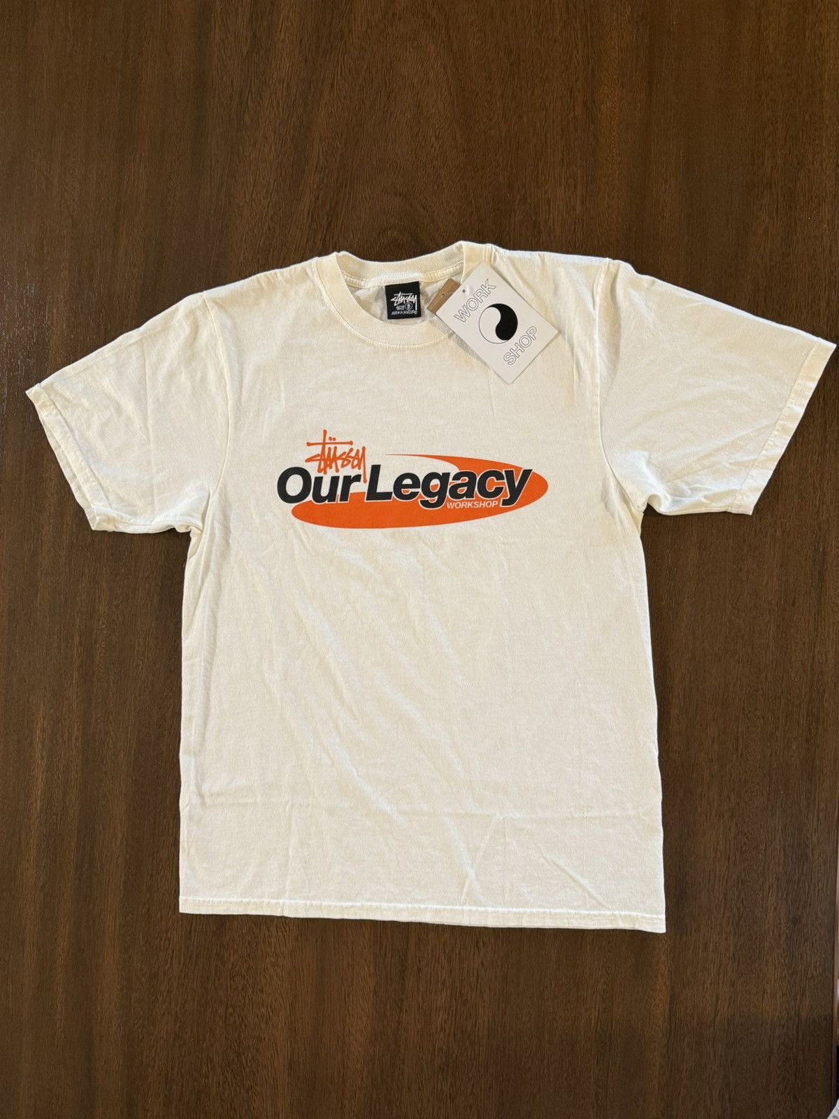 Stussy 2025 Stüssy Our Legacy Collab Tee Yellow White S NWT Size US S / EU 44-46 / 1 - 5 Thumbnail