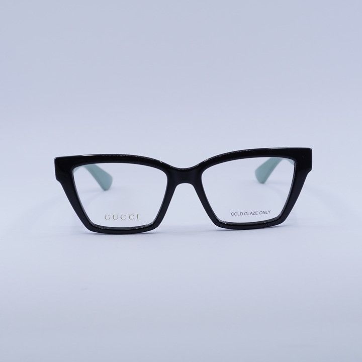 Gucci Gucci GG1715O 004 Eyeglasses Shiny Black/Teal 53mm Cat Eye Size ONE SIZE - 2 Thumbnail
