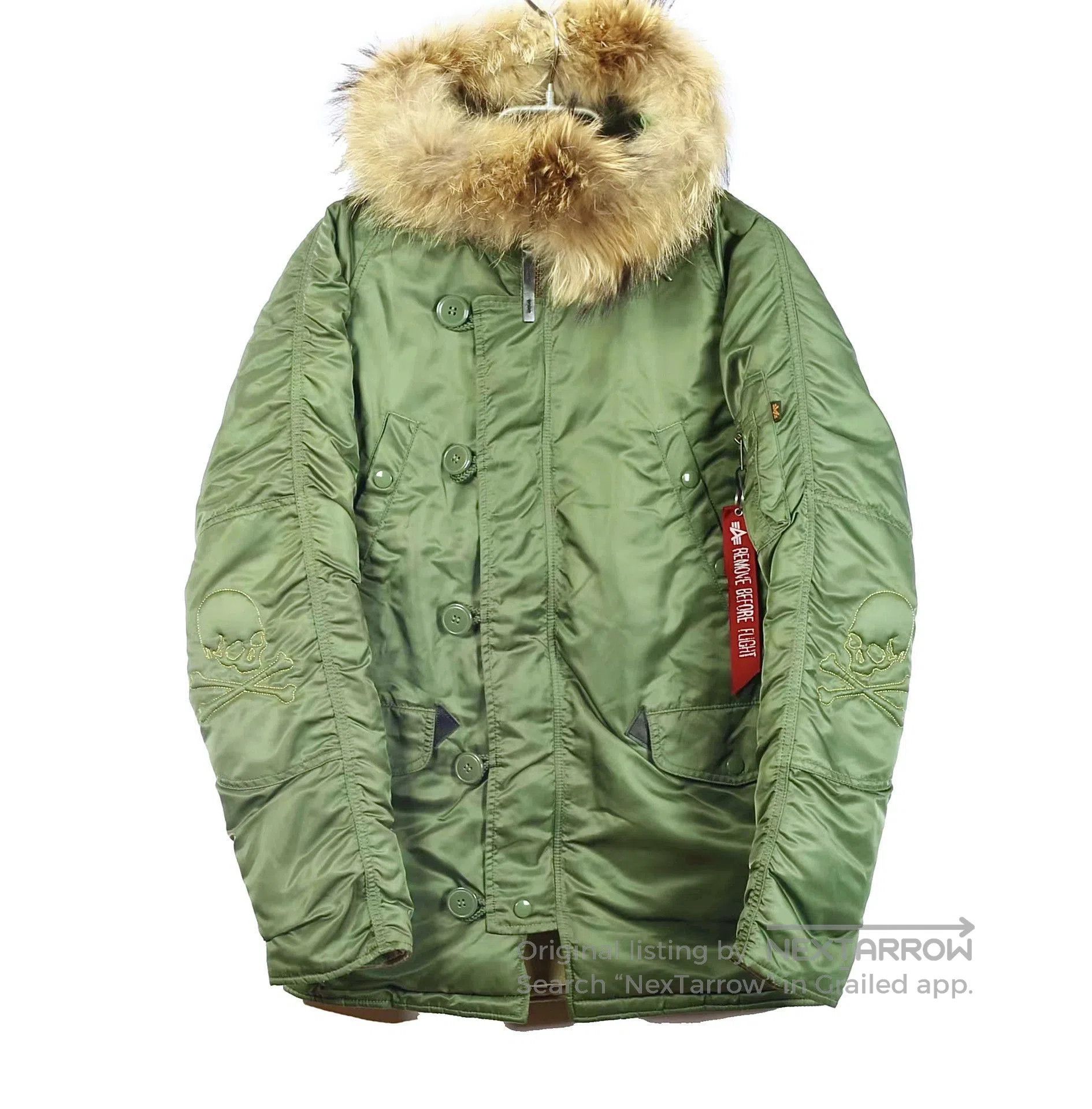 Mastermind Japan Green Fur-Hooded Heavy Coat - Size S. Size US S / EU 44-46 / 1 - 1 Thumbnail