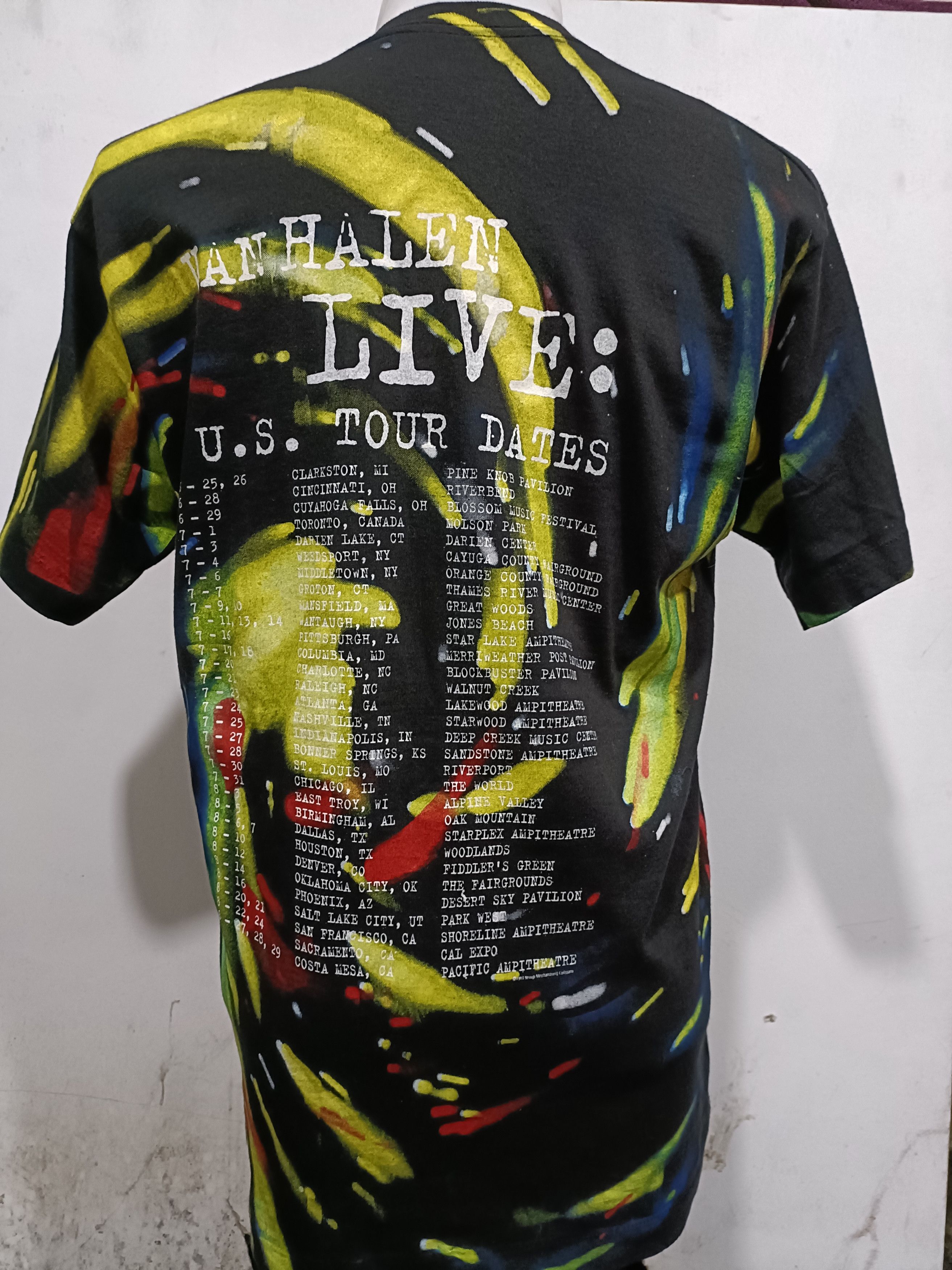 Vintage Vintage Van Halen U.S Live All Over Print T Shirt Size US L / EU 52-54 / 3 - 3 Thumbnail