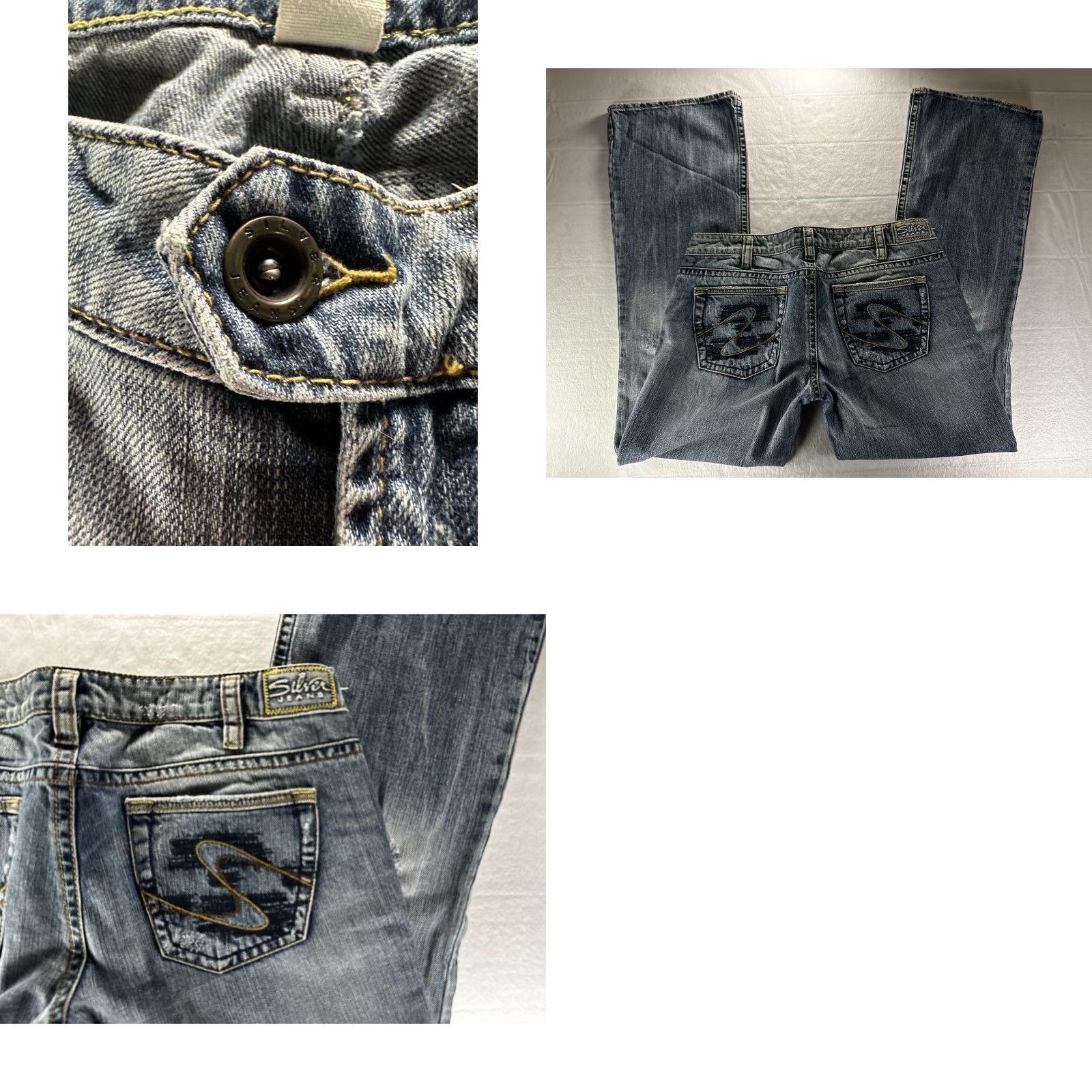 Silver Jeans Co. Silver Jeans Suki Surplus Jeans Women 32x33 Bootcut Blue Medium Wash 5-Pocket Regular Rise Size 24" / US 00 / IT 34 - 10 Thumbnail