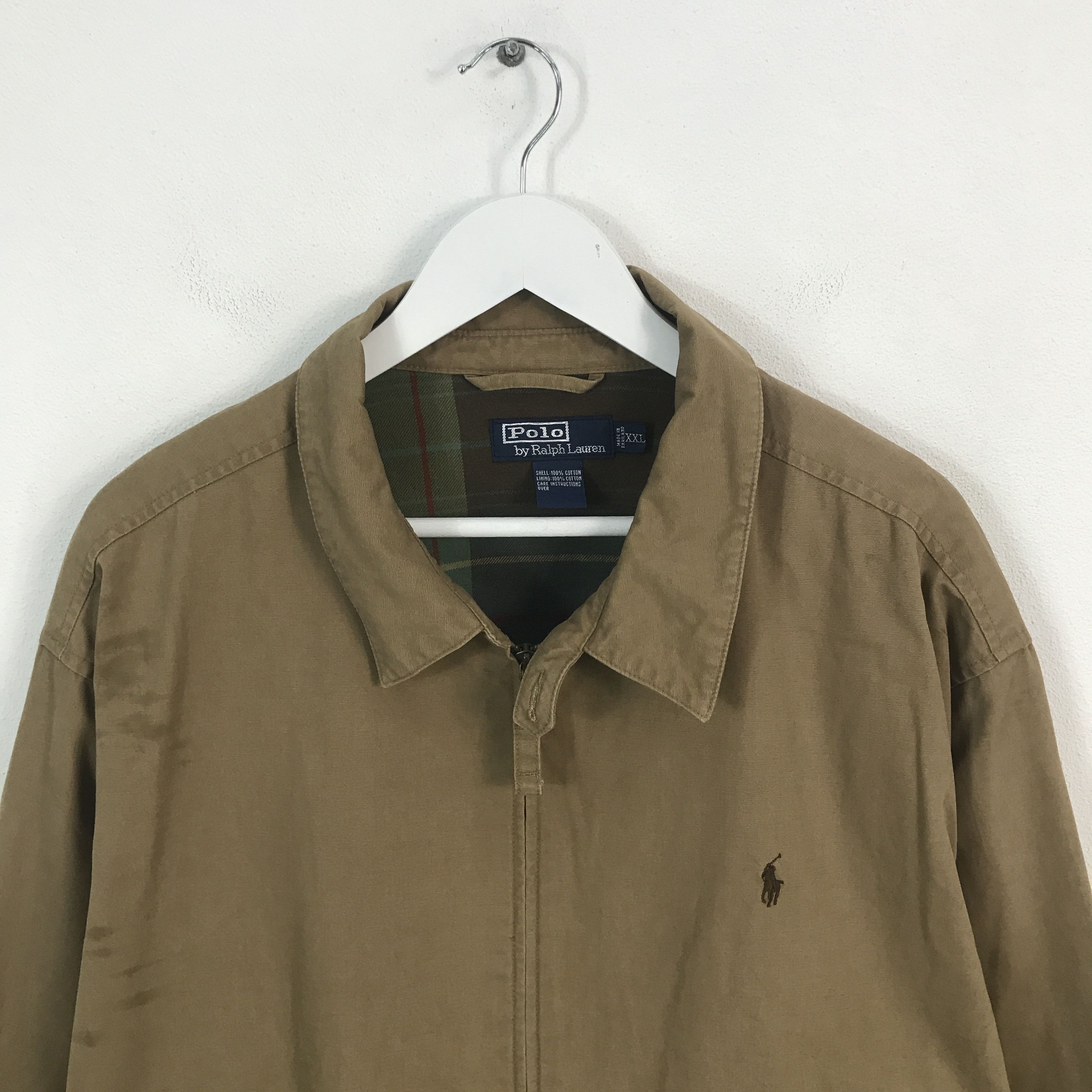 Polo Ralph Lauren × Vintage Vtg Polo Ralph Lauren Brown Zipper Jacket Size US XXL / EU 58 / 5 - 2 Thumbnail