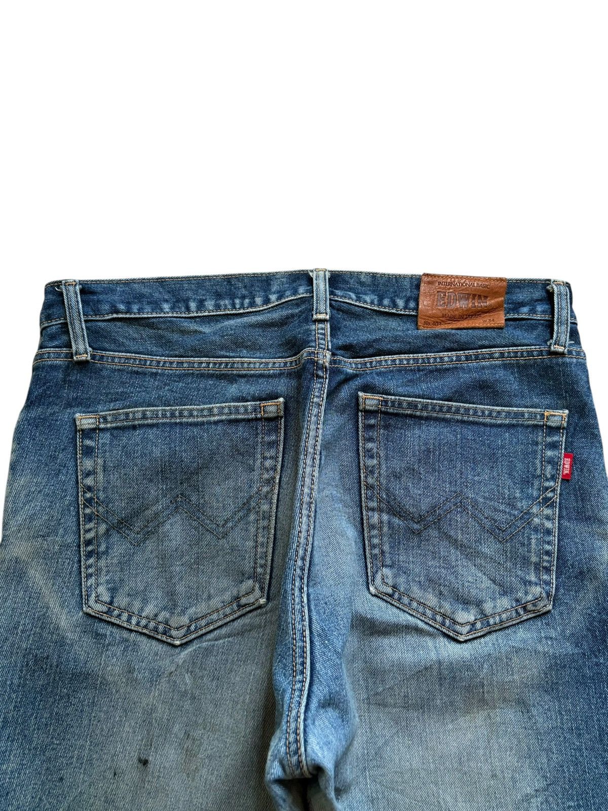 Edwin Vintage Edwin Mud Wash Distressed Ripped Loose Jeans Size US 34 / EU 50 - 8 Thumbnail