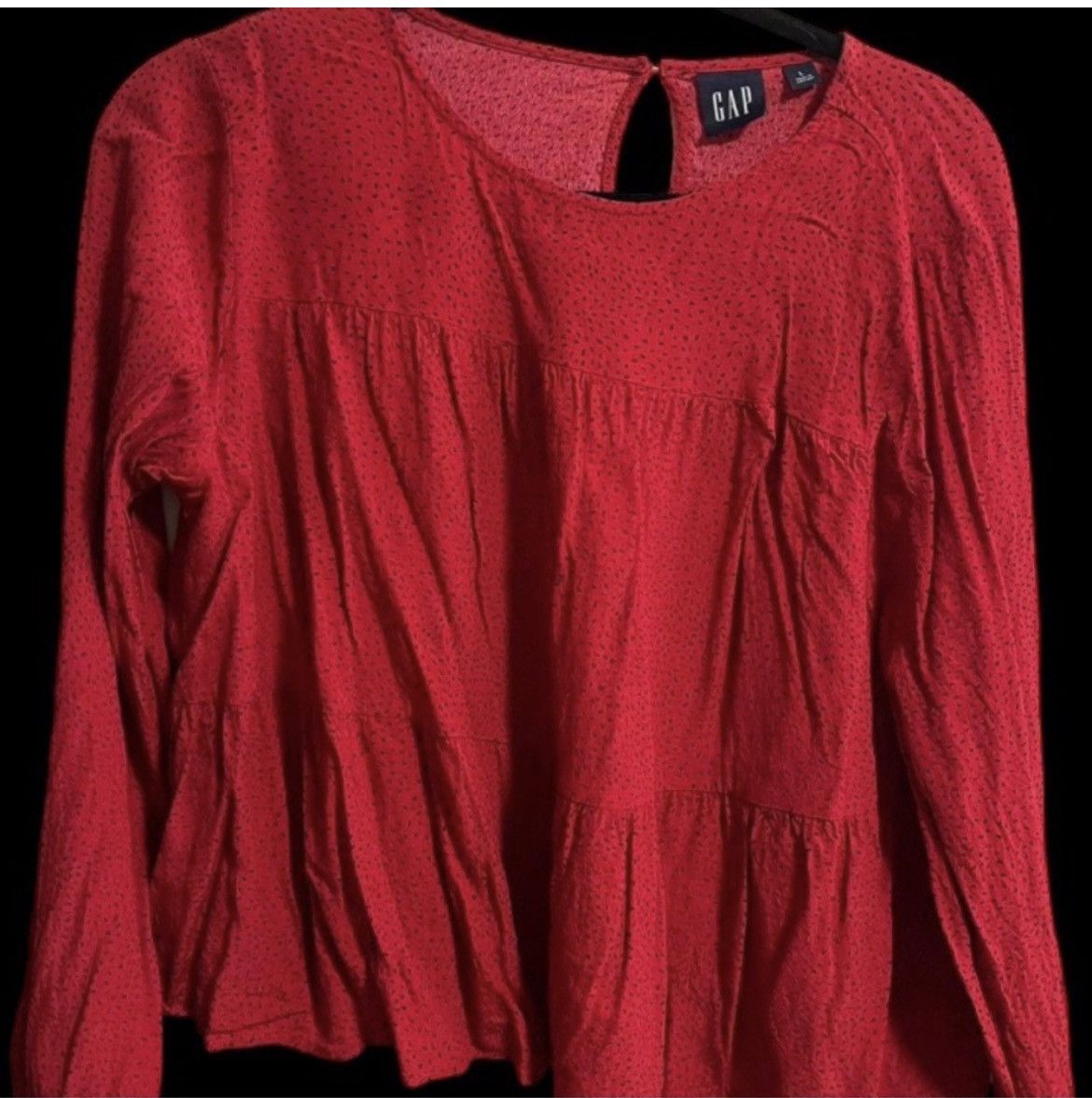 Gap GAP red and black printed twee workwear blouse Size Large Size L / US 10 / IT 46 - 2 Thumbnail