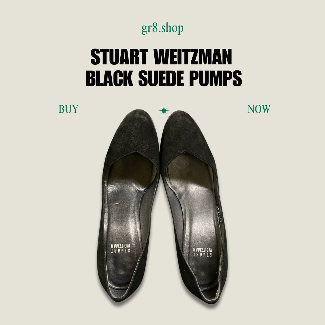 Stuart Weitzman STUART WEITZMAN Black Suede Pumps Size 9 Elegant High Heels Size US 9 / IT 39 - 1 Thumbnail