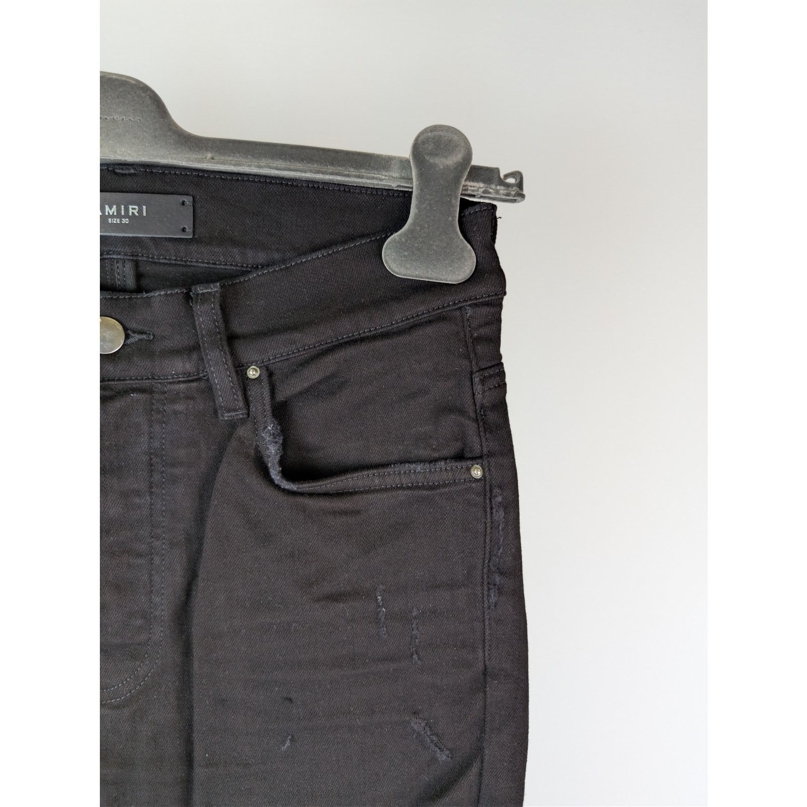Amiri o1rshd1 Bones Jean Denim Jeans in Black/Silver Size US 30 / EU 46 - 5 Thumbnail