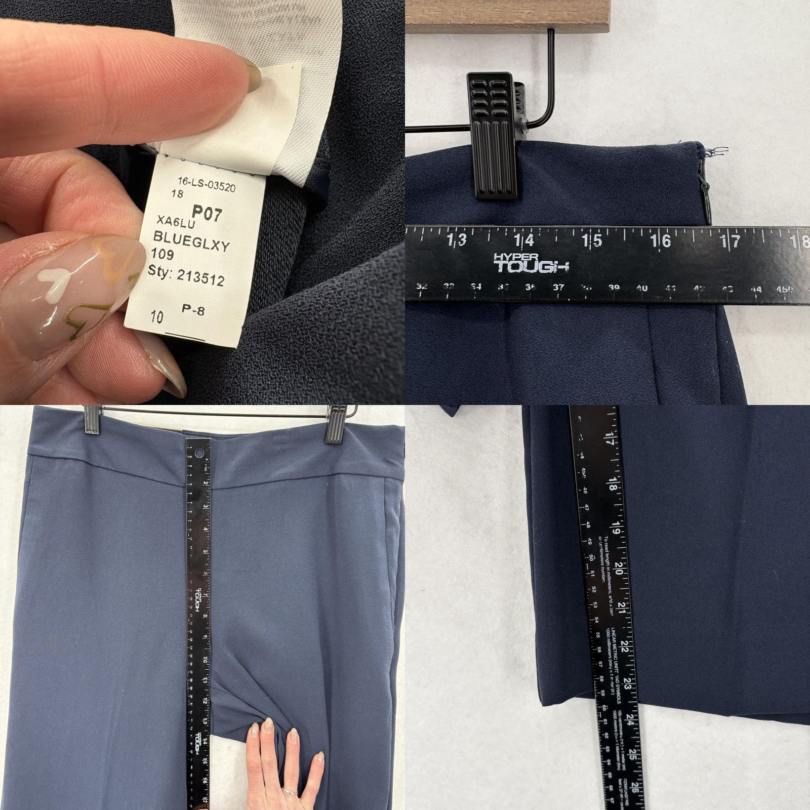 Banana Republic Banana Republic Dress Pants Womens 10 Blue Cropped Wide Leg Office Work Career Size 32" / US 10 / IT 46 - 8 Thumbnail