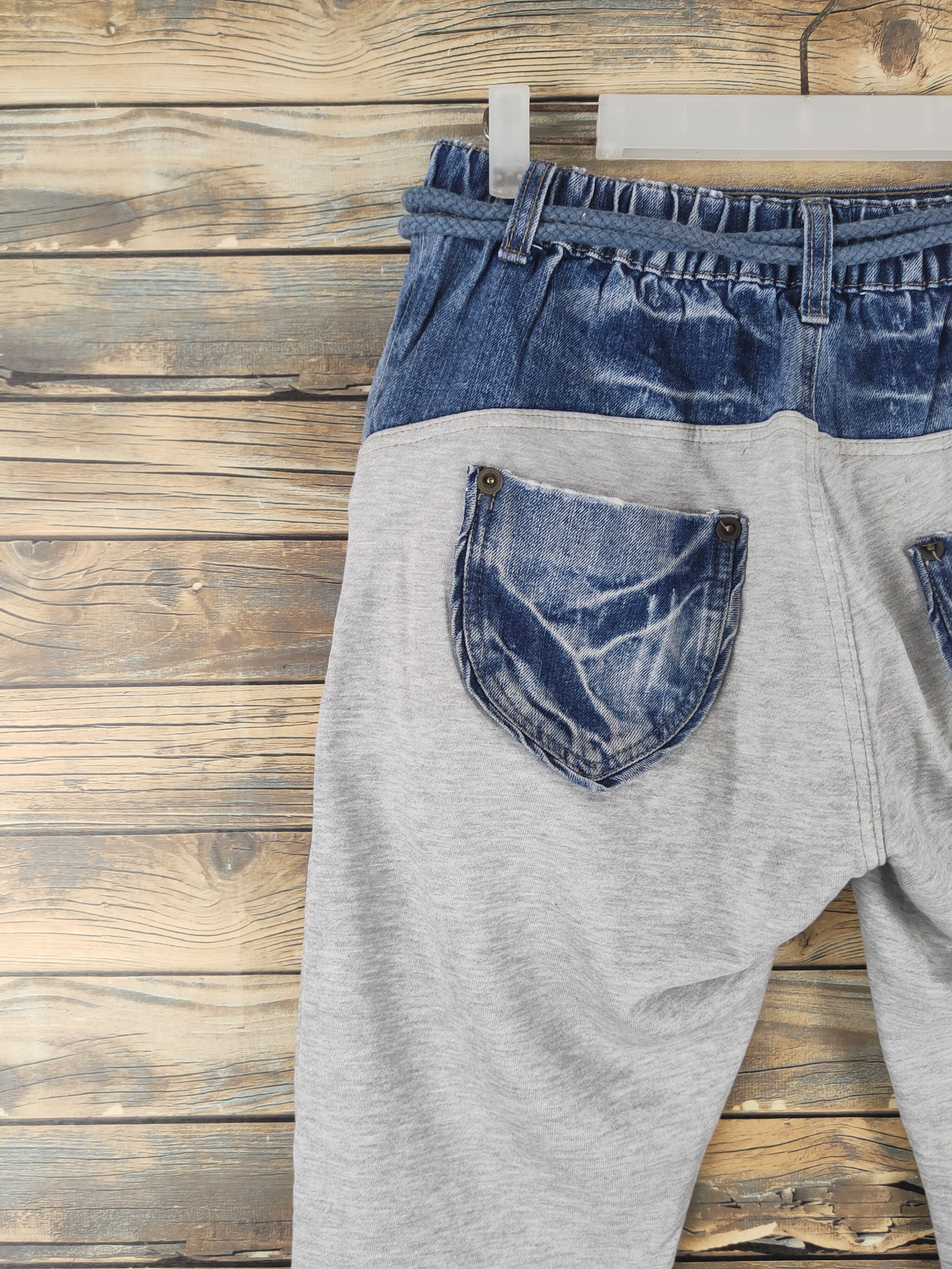 Japanese Brand DL Japanese Brand Blue Gray Multipocket Half Jeans# 46-004 Size 28" / US 6 / IT 42 - 8 Thumbnail