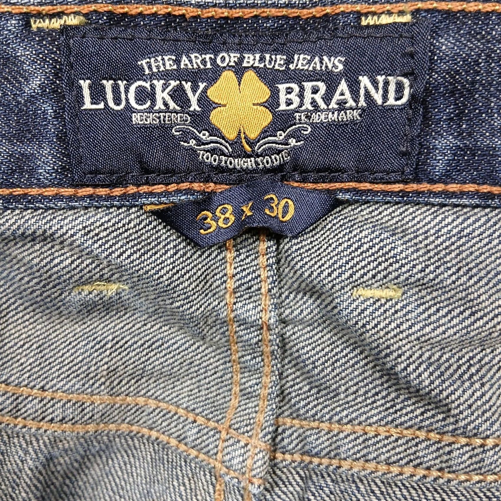 Lucky Brand Lucky Brand 361 Vintage Straight Jeans Mens 38x30 Dark Wash Denim Straight Jeans Men 38 Dark Blue Mens Jeans Size US 38 / EU 54 - 5 Thumbnail