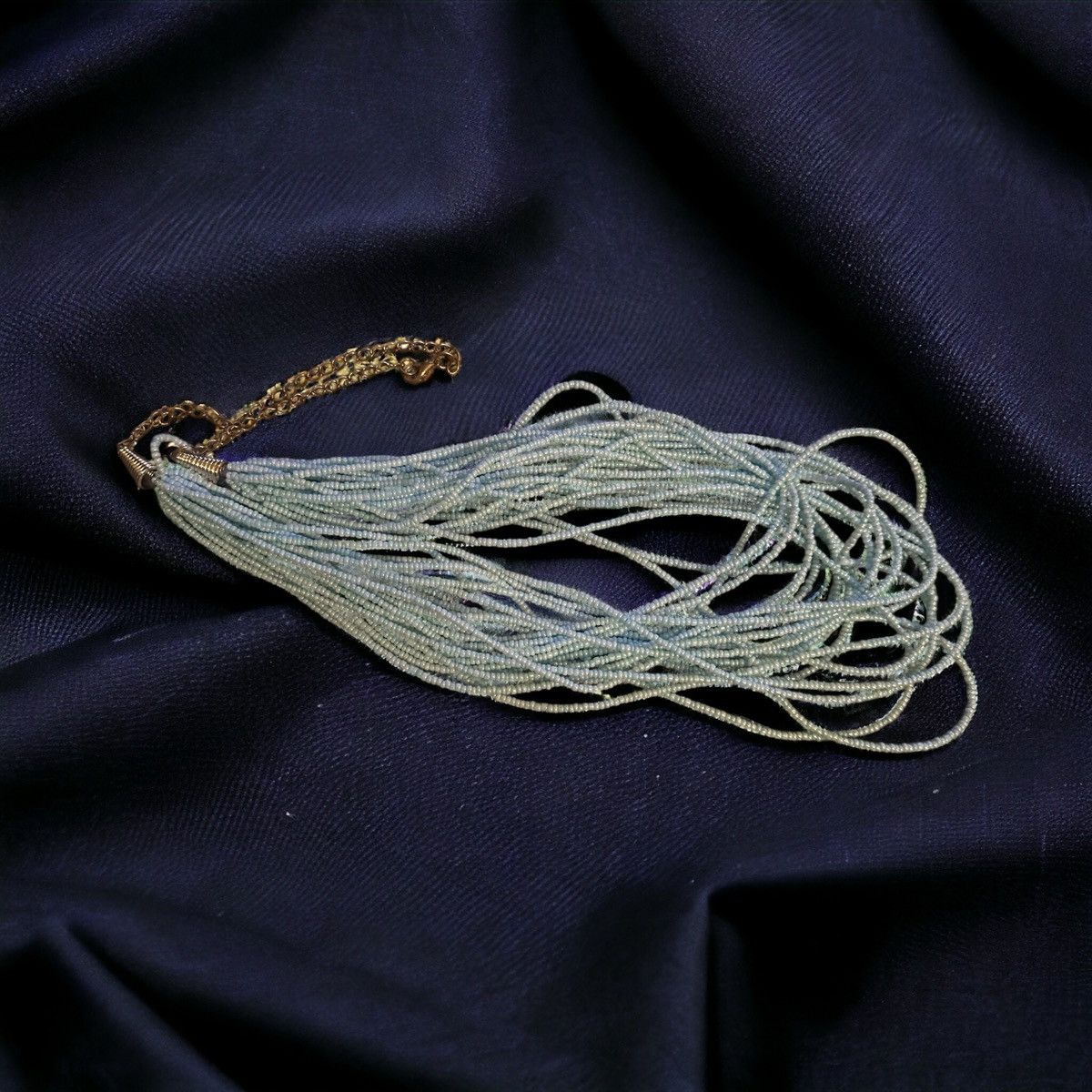 Other Aqua blue multi strand seed bead necklace Size ONE SIZE - 2 Thumbnail